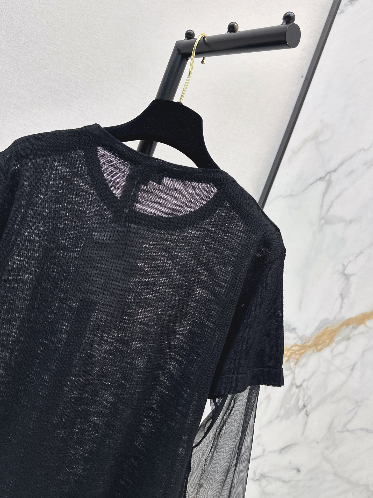 Chan 26ss 2in1 meash knitwear