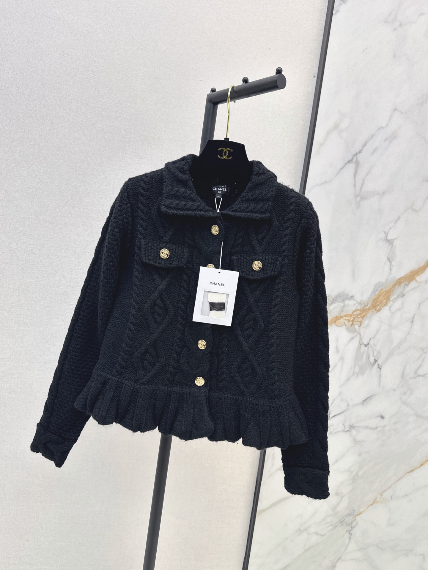 Chan 26fw reffule knit cardigan