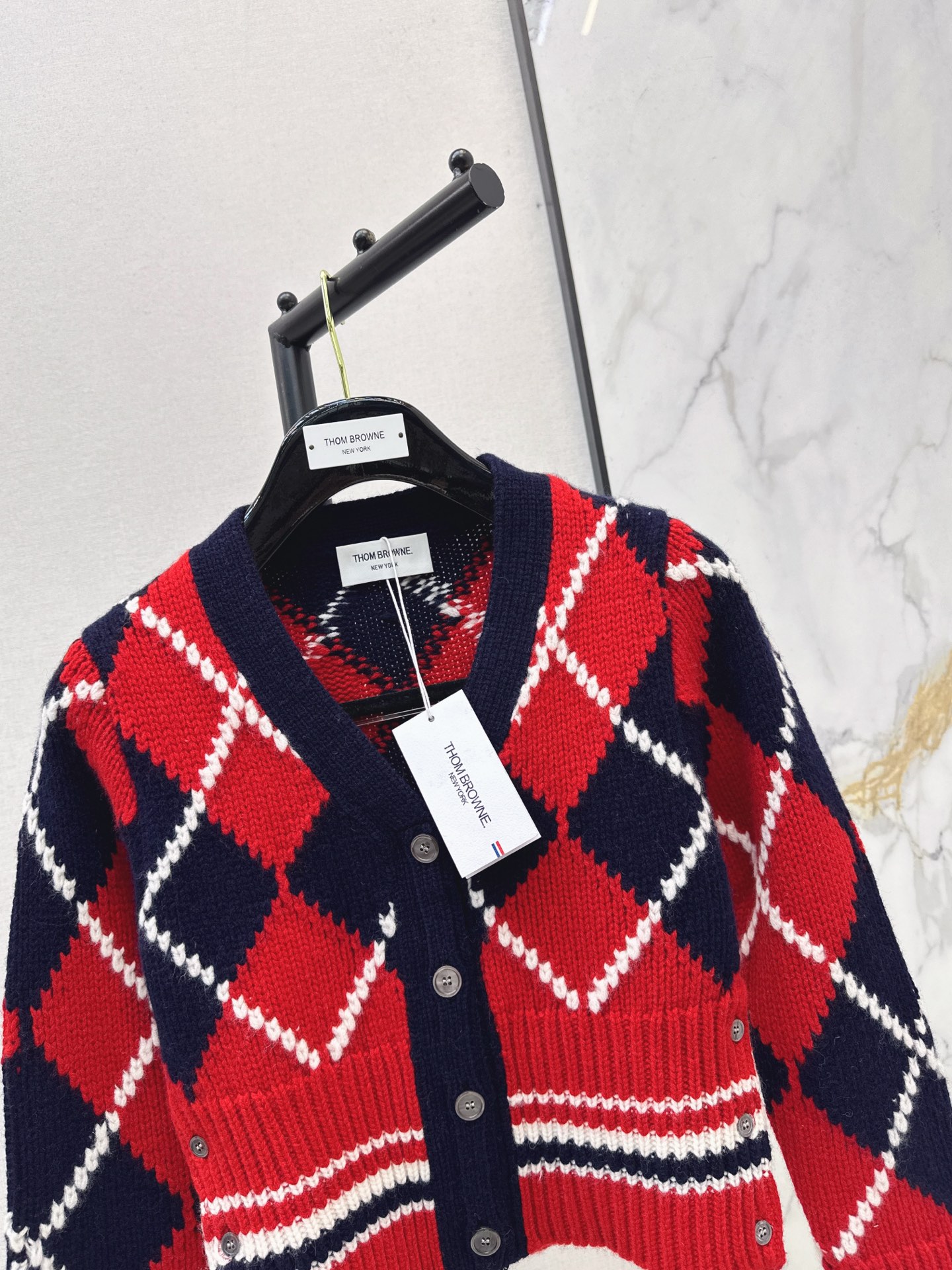 Thom 26fw jacquard knit cardigan