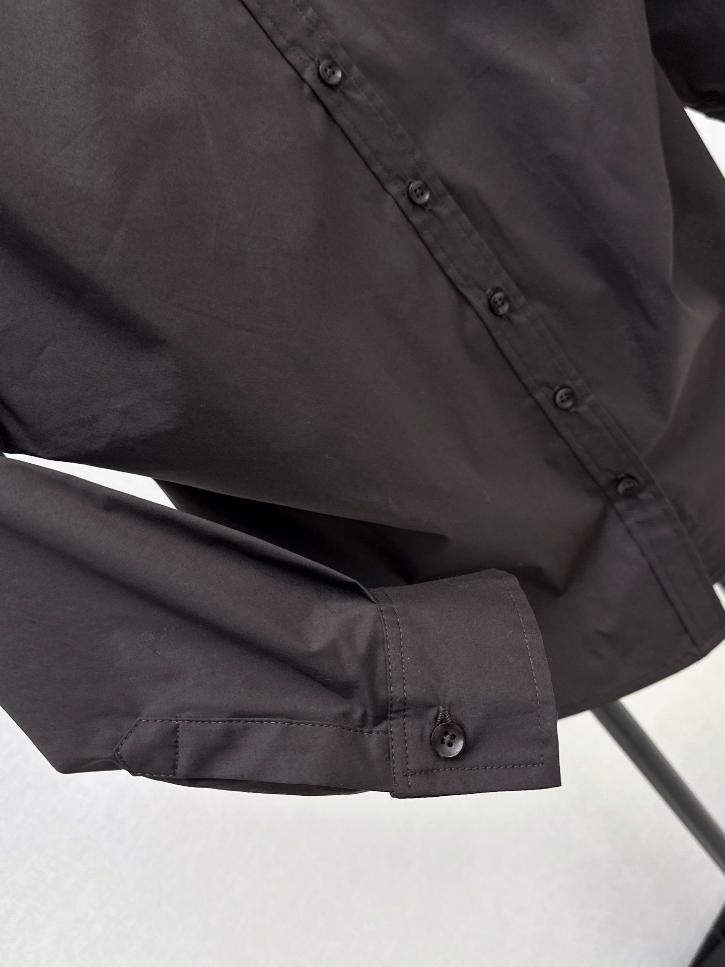 Brun 26fw asymmetric layered shirt