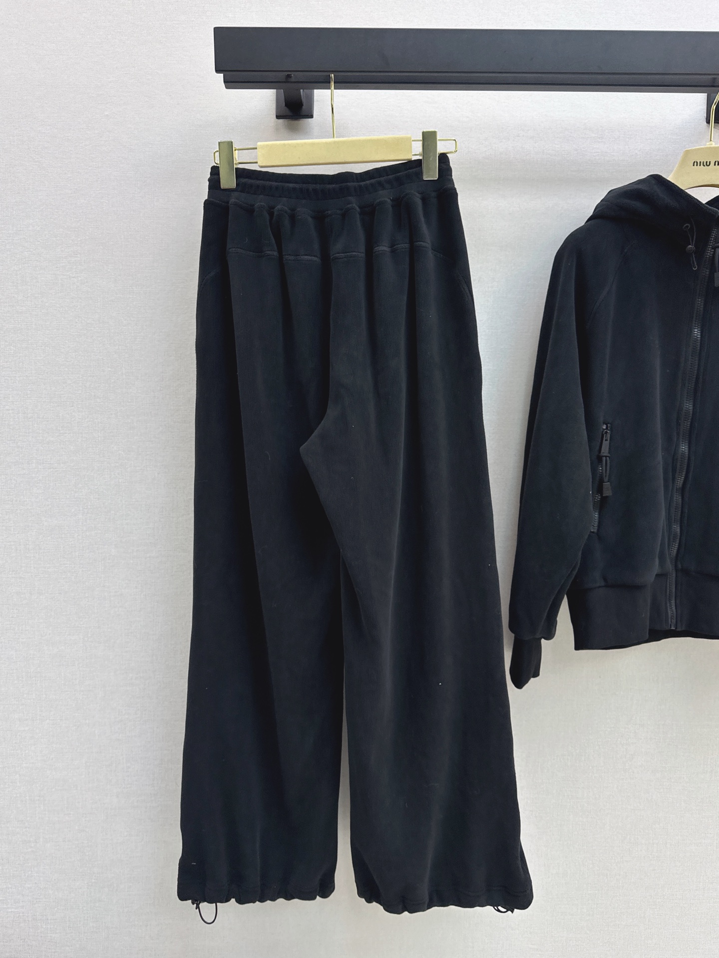 Miu 26fw casual hooded jacket pants sets