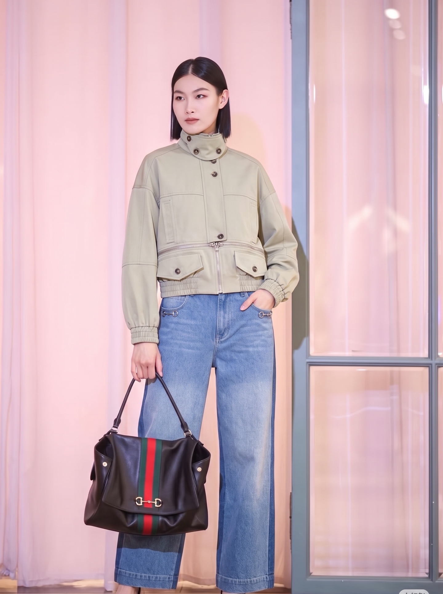 Guc 26fw wide-leg jeans