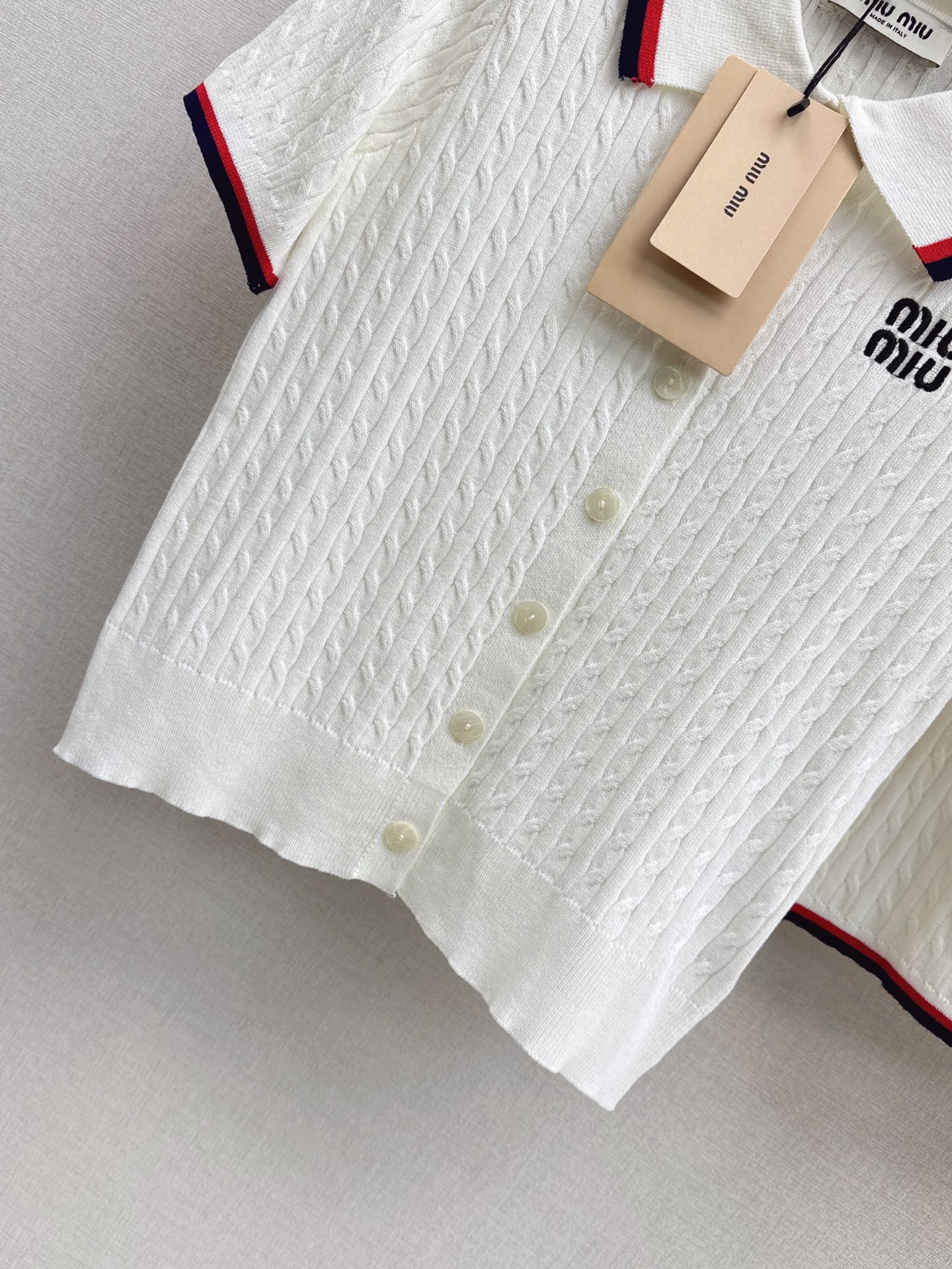 Miu 26fw knit polo skirt sets