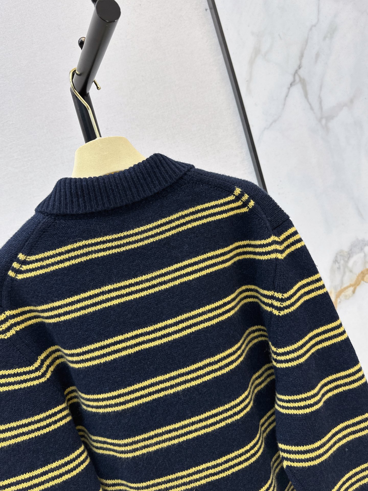 Miu 26fw stripe zipper cardigan