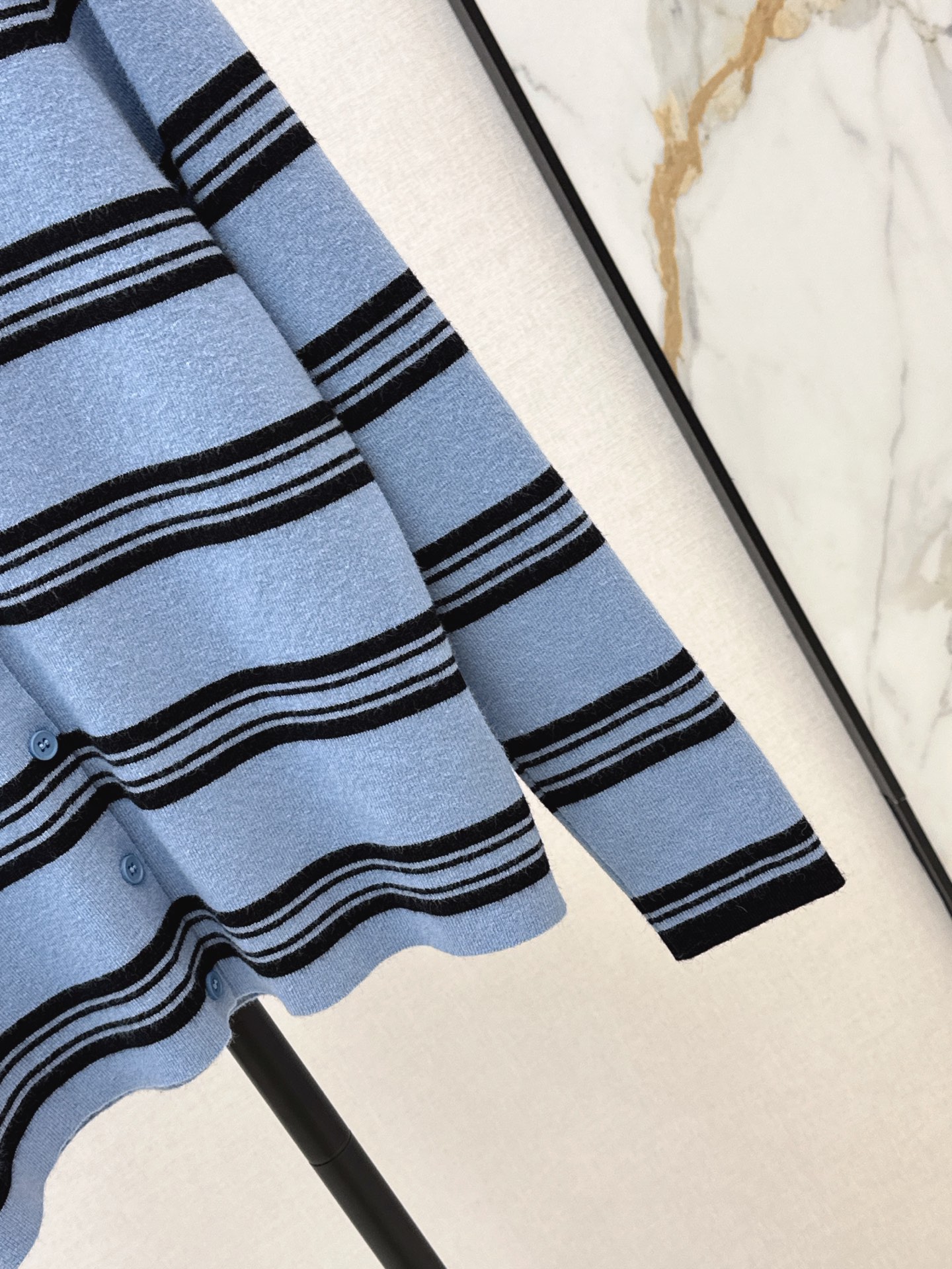 Sain 26fw stripe knit cardigan