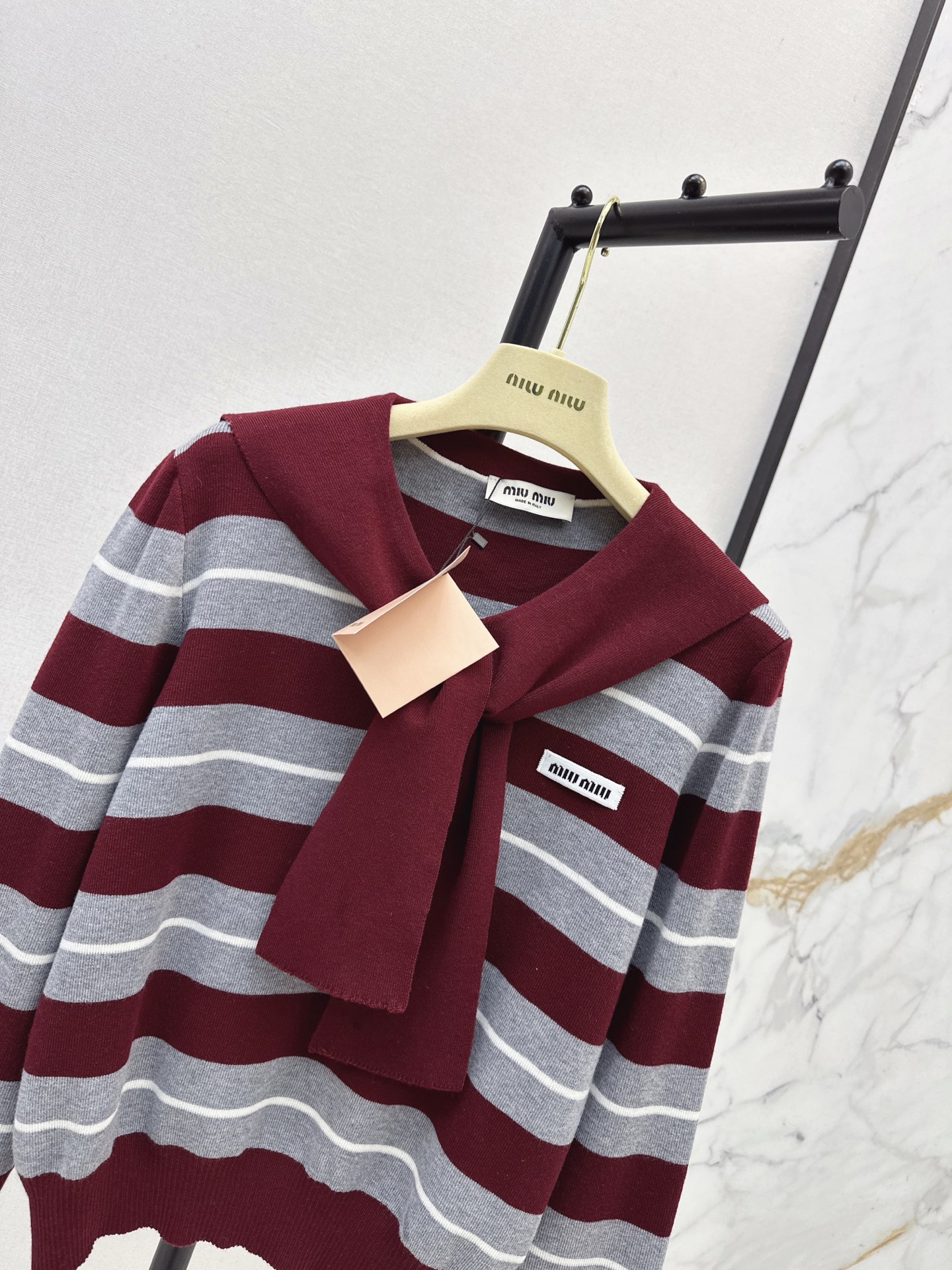 Miu 26fw stripe knitwear