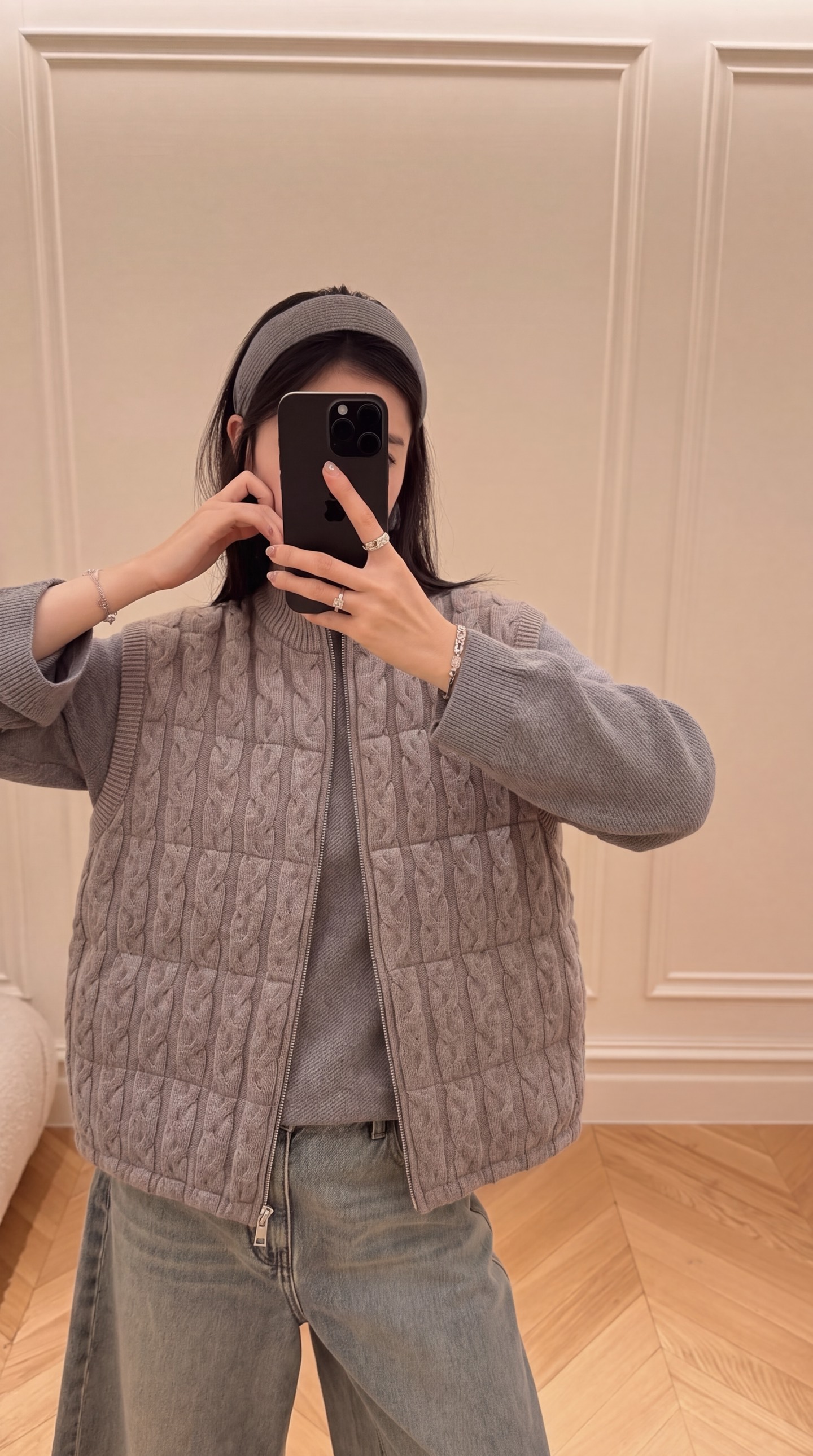 Brun 26fw knit down vest