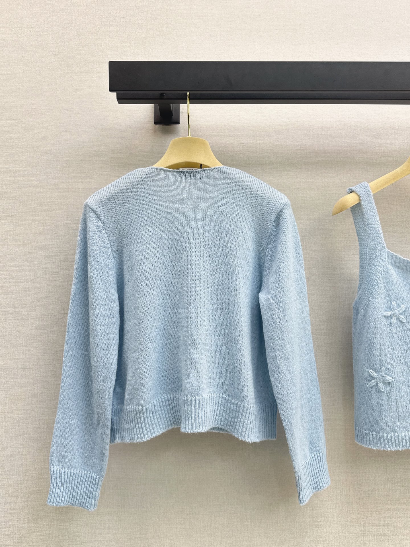 Miu 26fw knit camisole cardigan sets