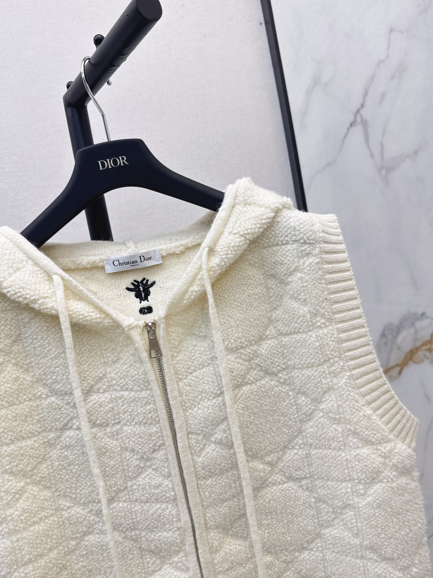 CD 26fw embroidery hooded vest