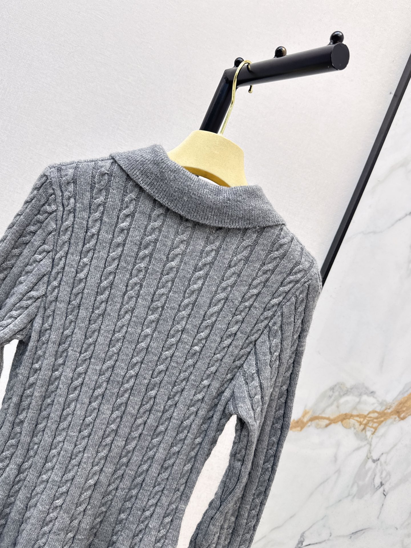 Miu 26fw cable knit dress