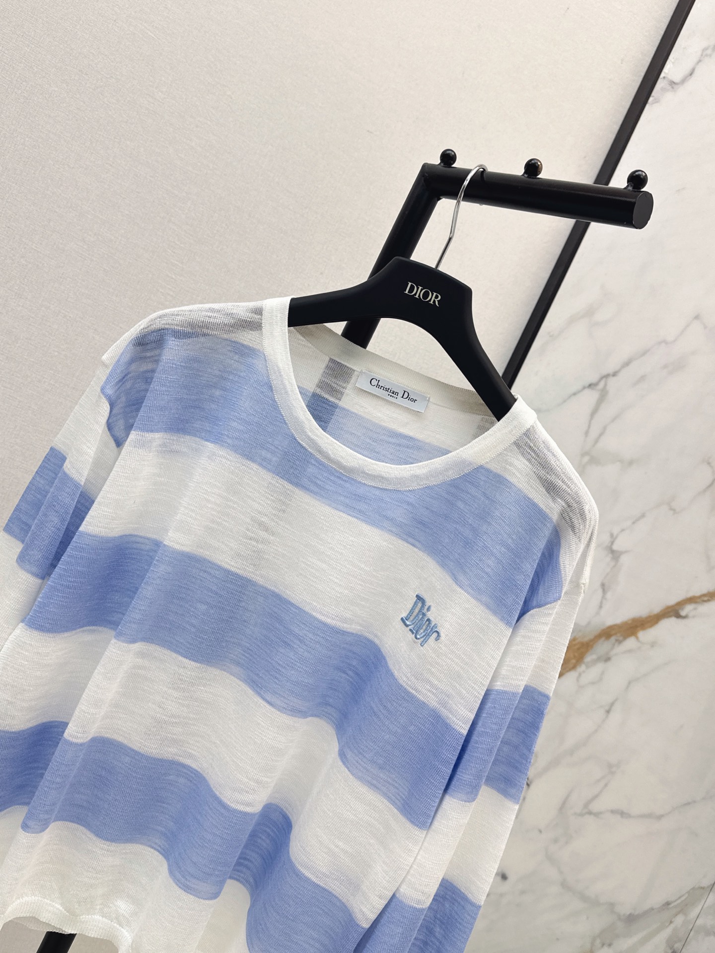 CD 26ss letter embroidery stripe knitwear