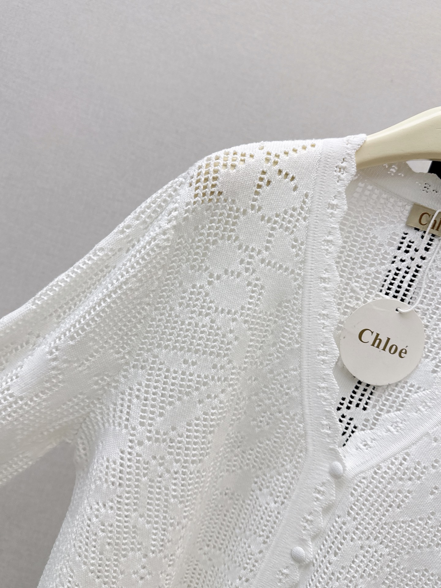 Chol 26fw hollow knit cardigan