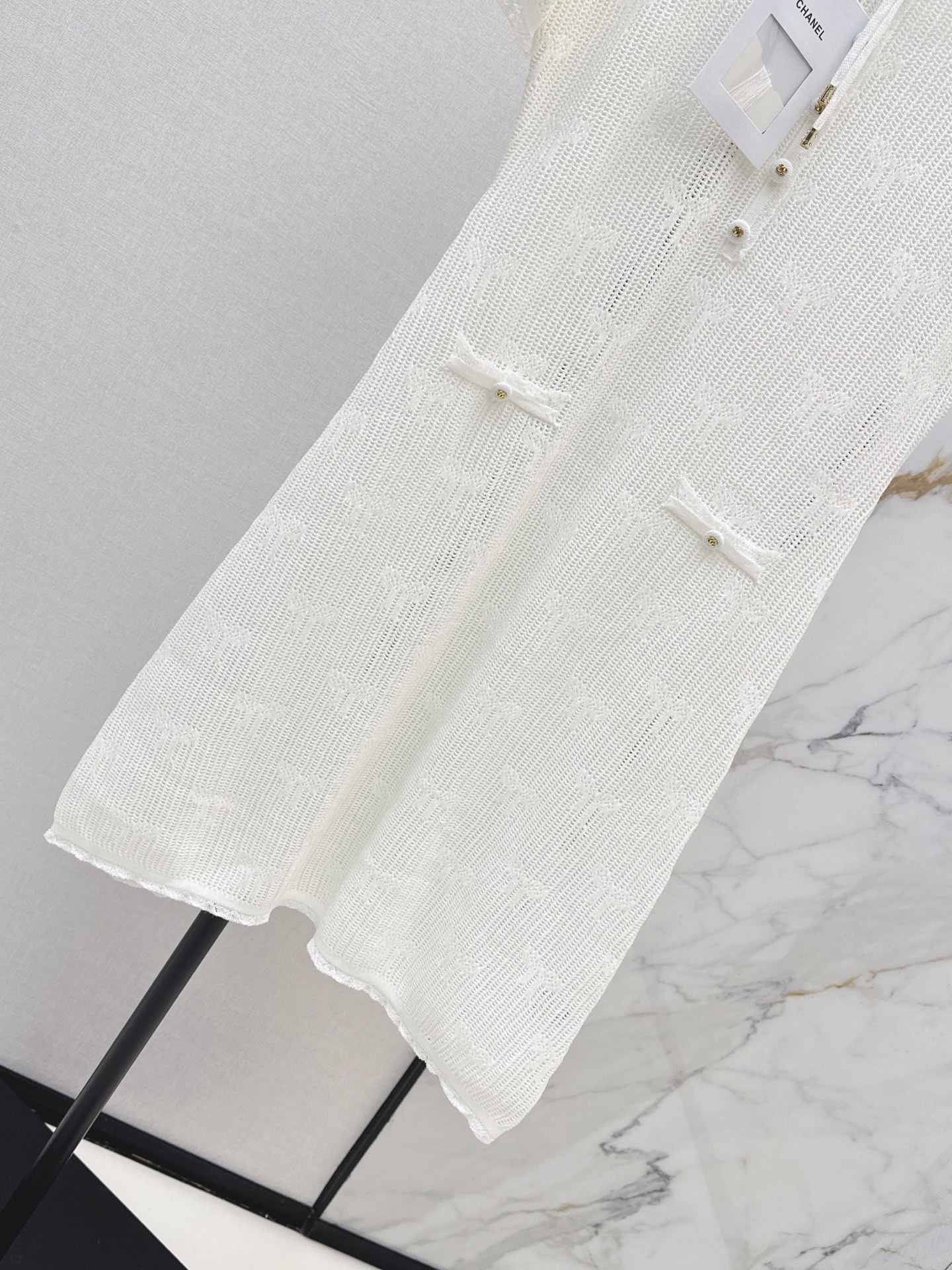 Chan 26ss jacquard knit dress