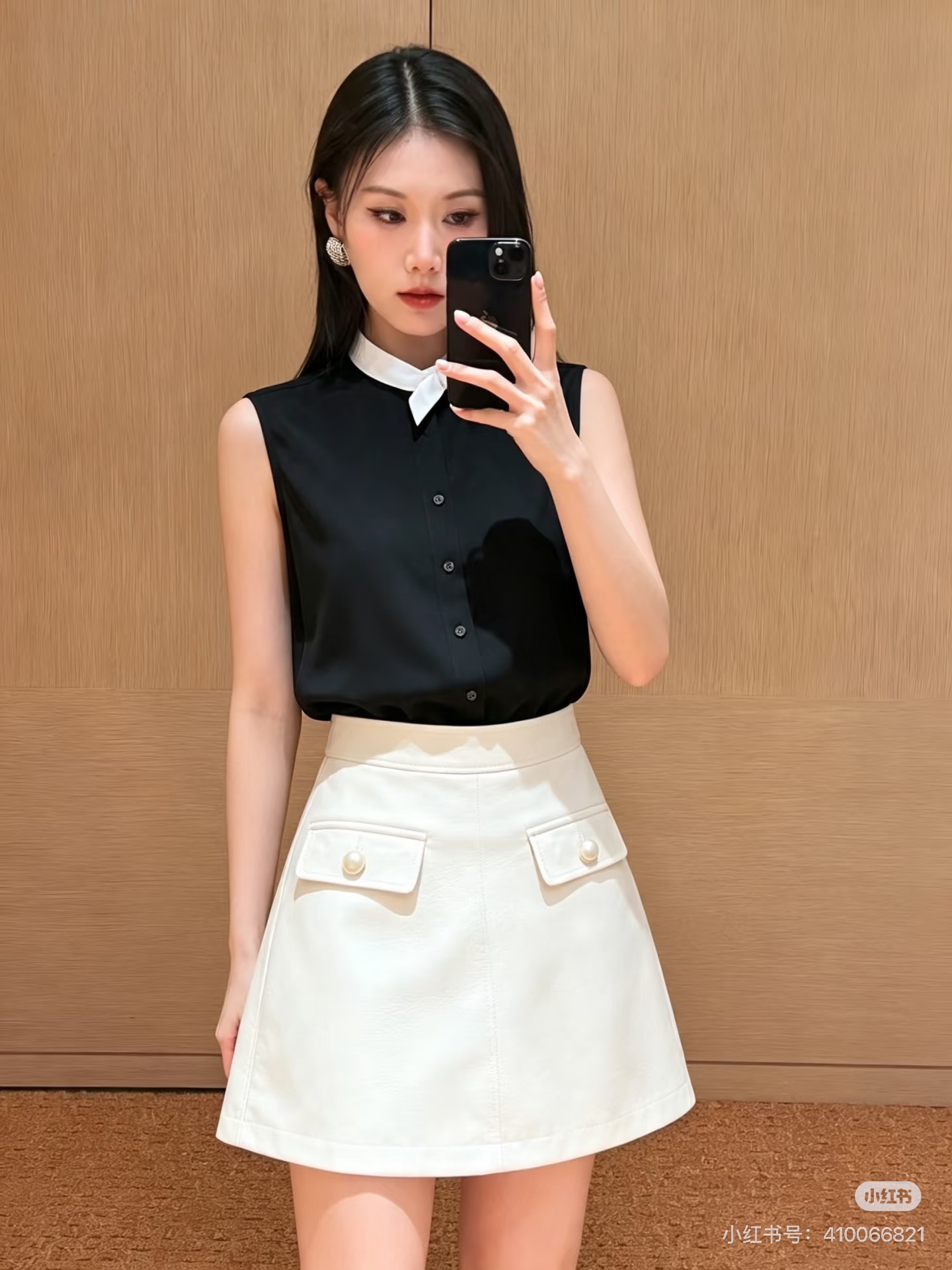 Loui 26fw sleeveless bow shirt