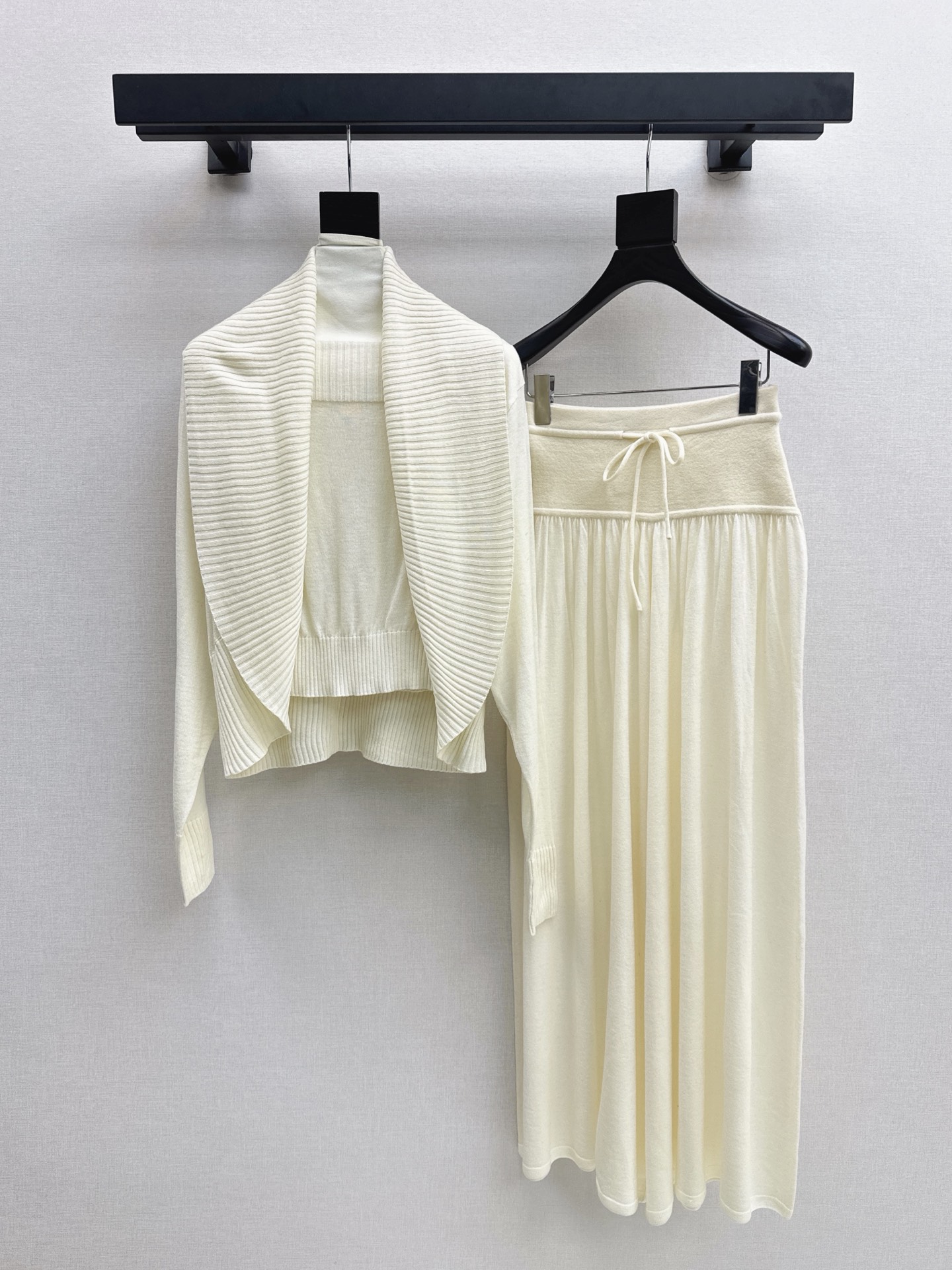 Row 26fw wool cardigan tube top pants sets