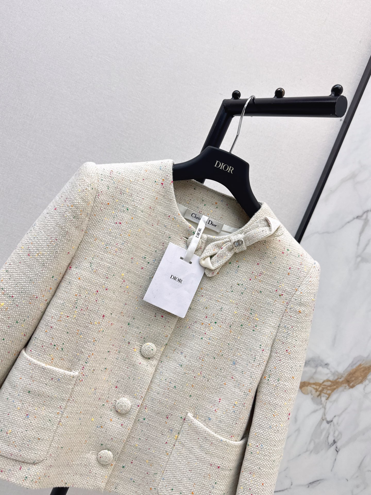 CD 26fw cropped tweed jacket
