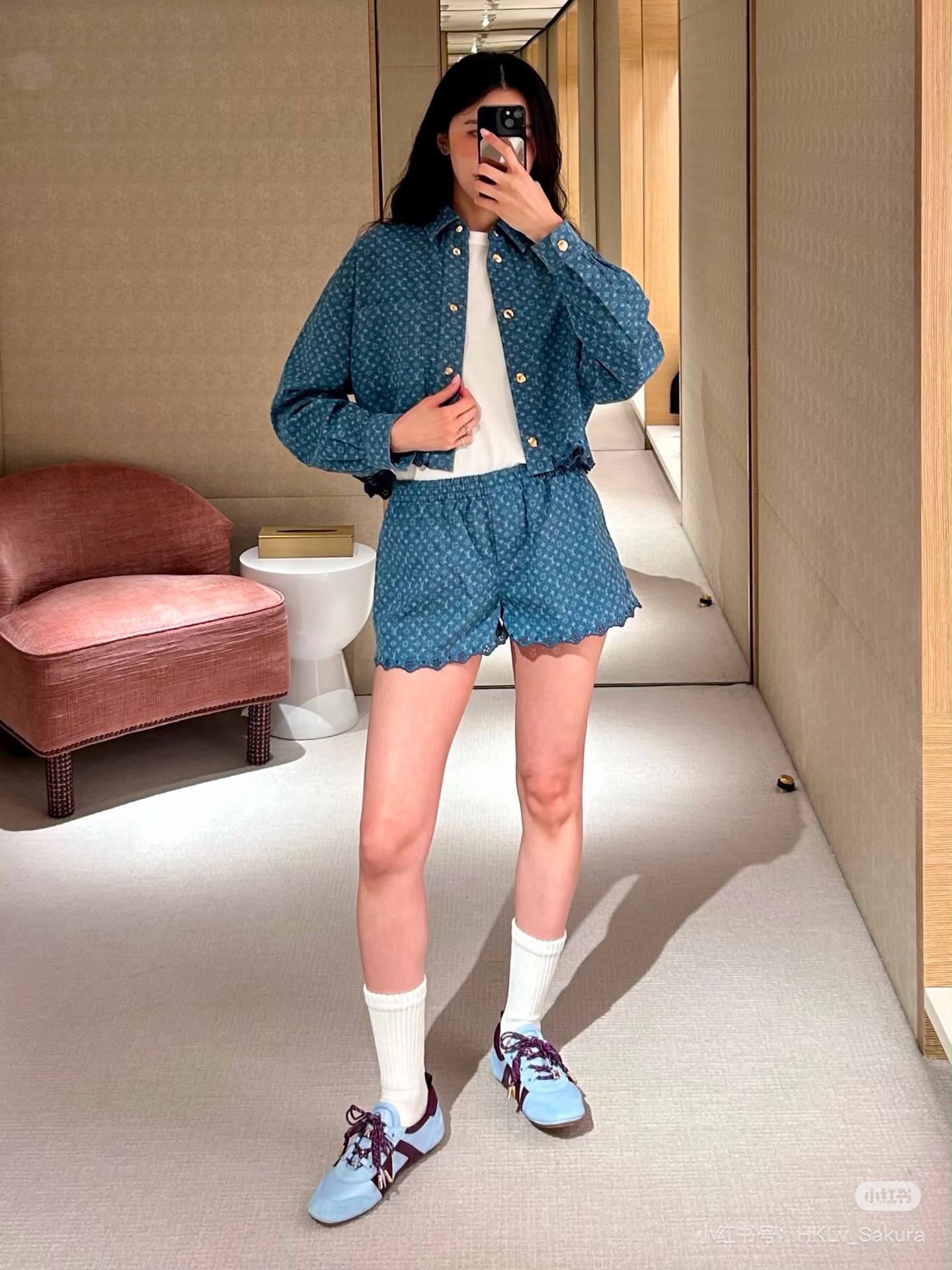 Loui 26ss cropped denim shirt
