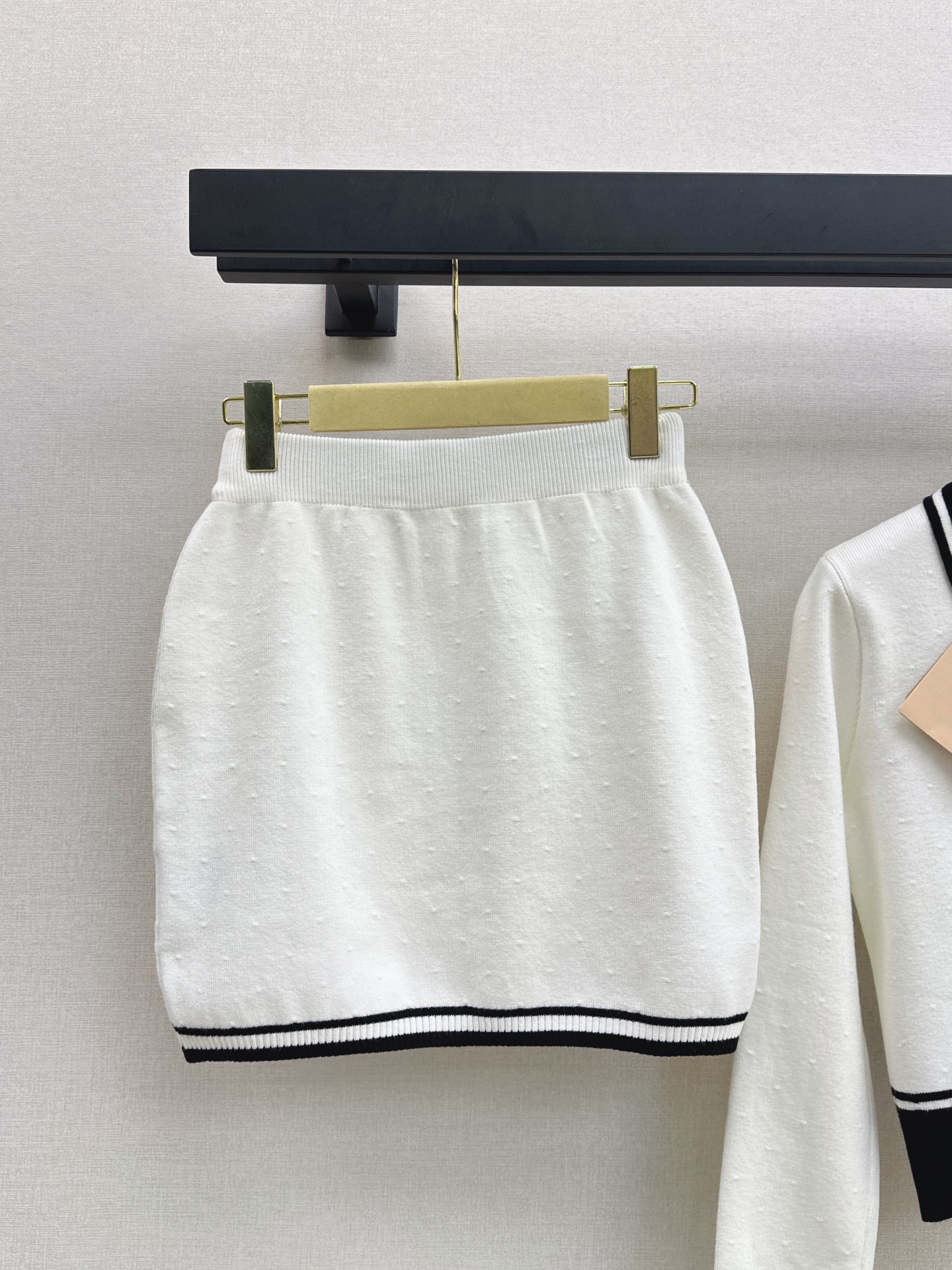 Miu 26fw bow cardigan skirt sets