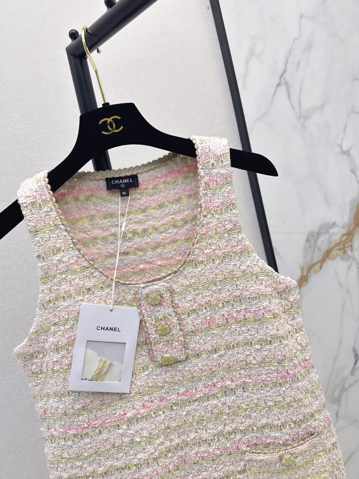 Chan 26fw U-neck sleeveless dress