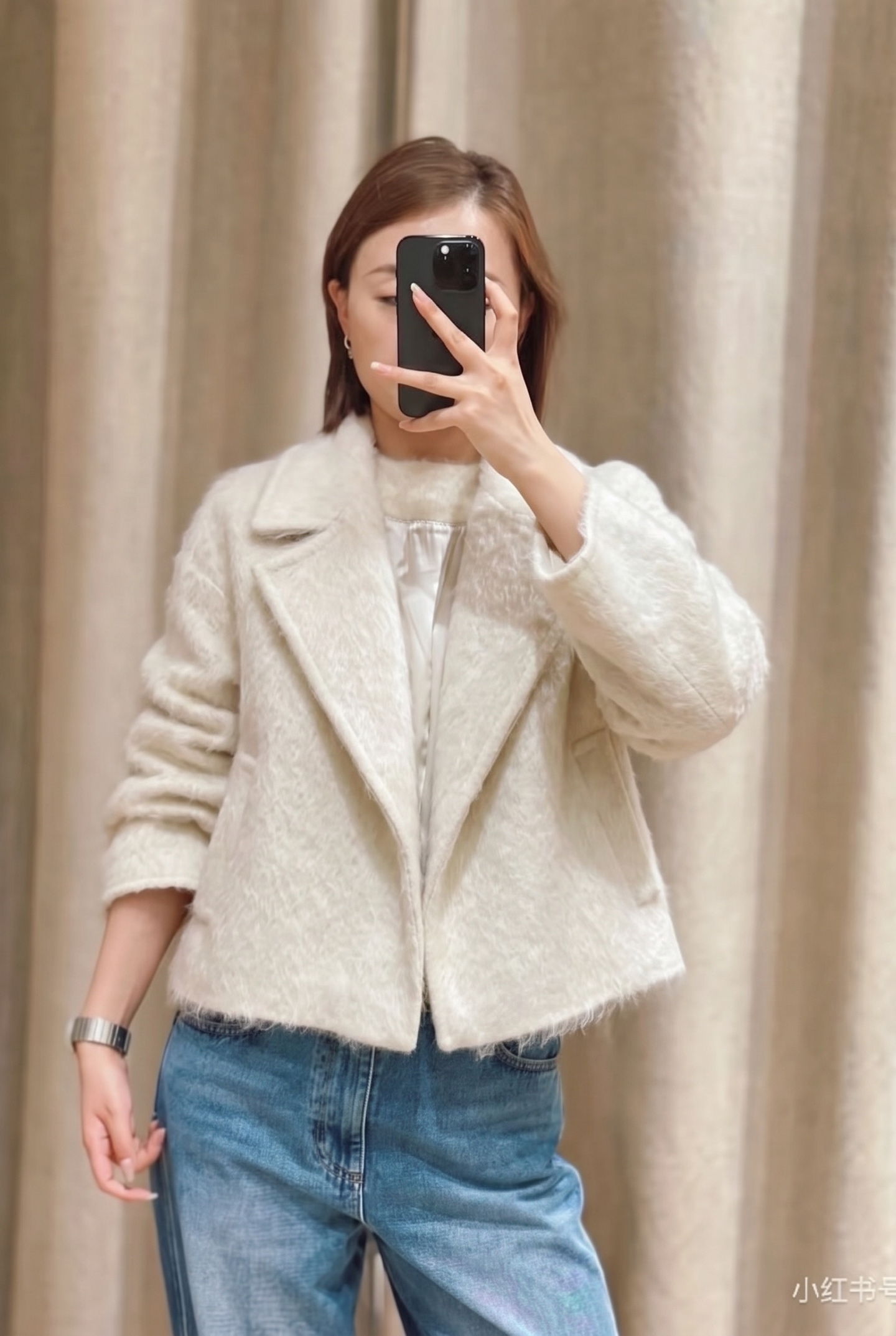 Max 26fw cropped woolen jacket