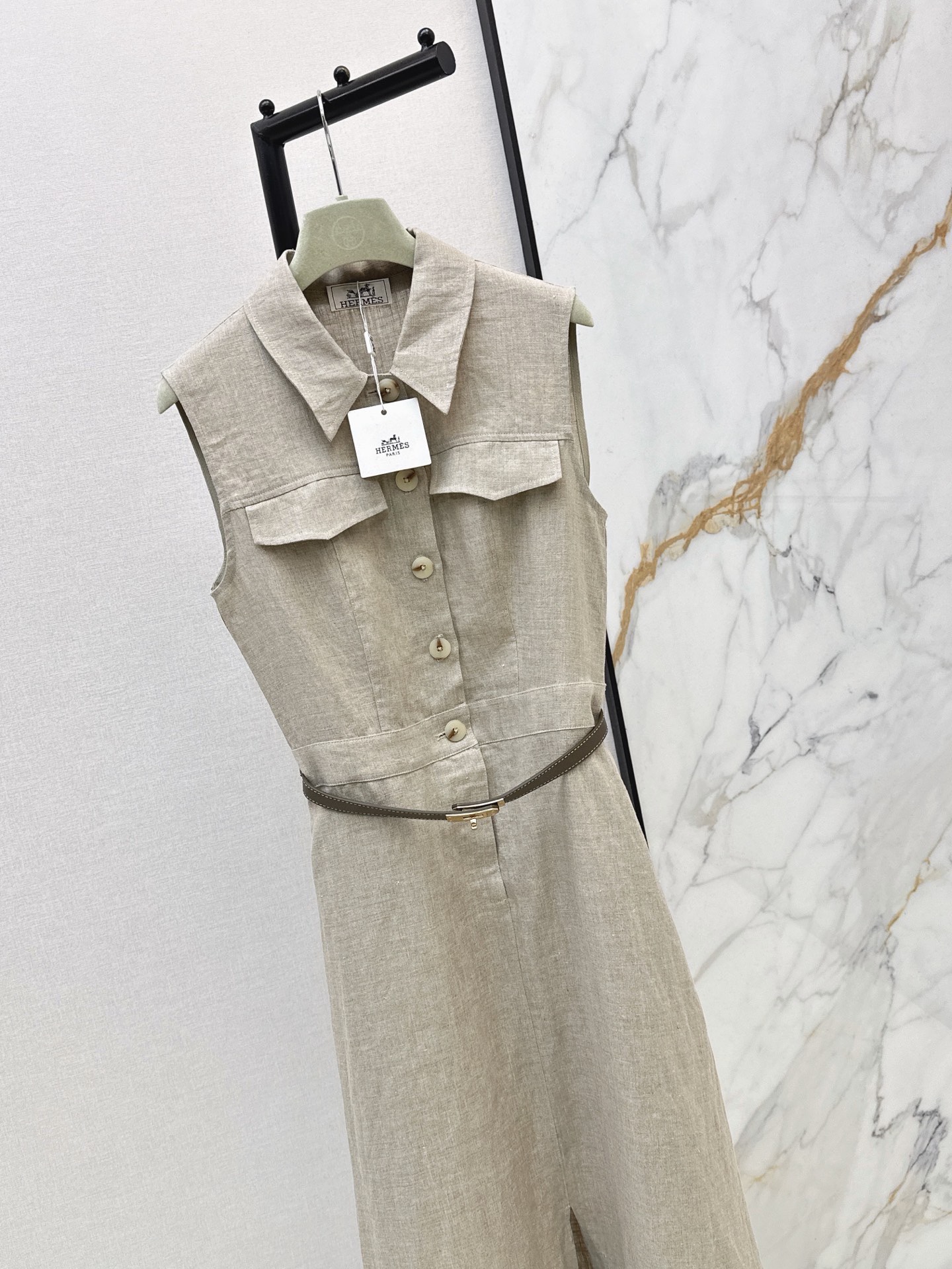Her 26ss sleeveless linen dress