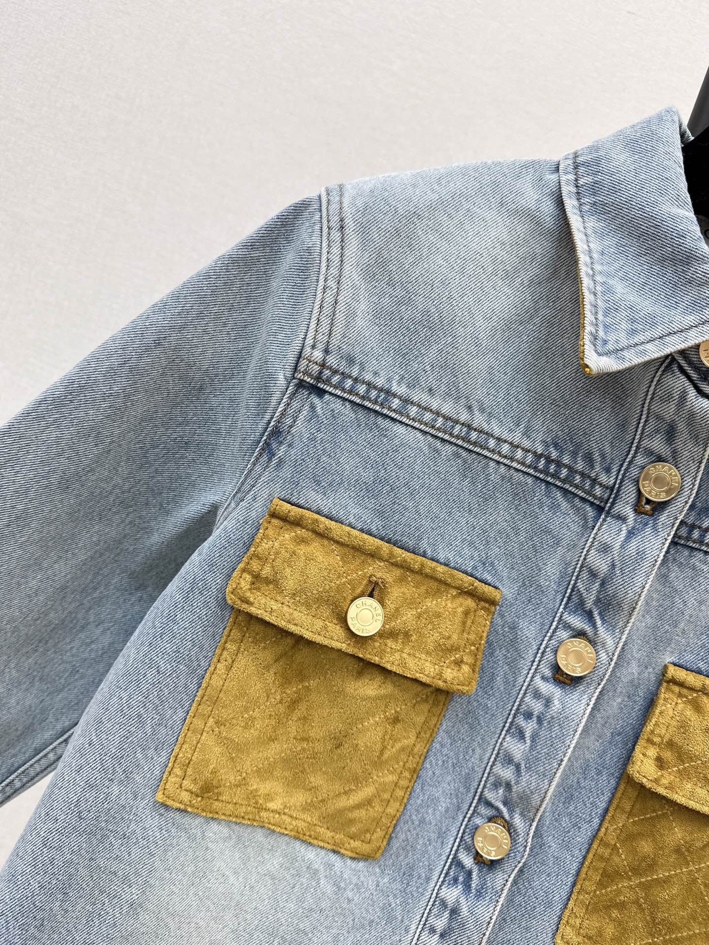 Chan 26fw suede contract shirt jacket