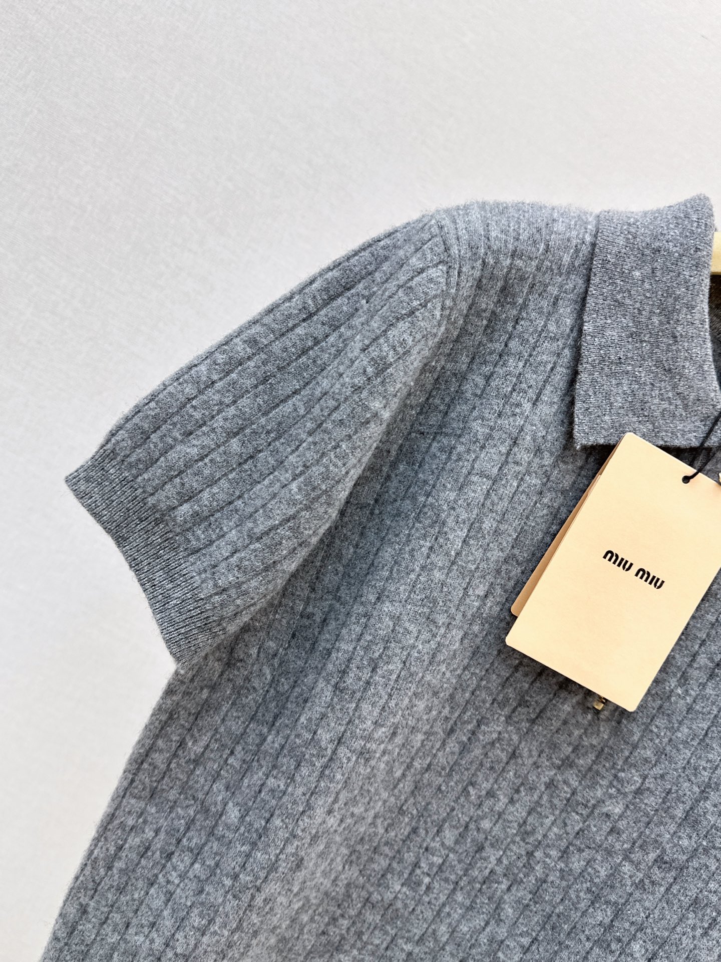 Miu 26fw wool polo knitwear