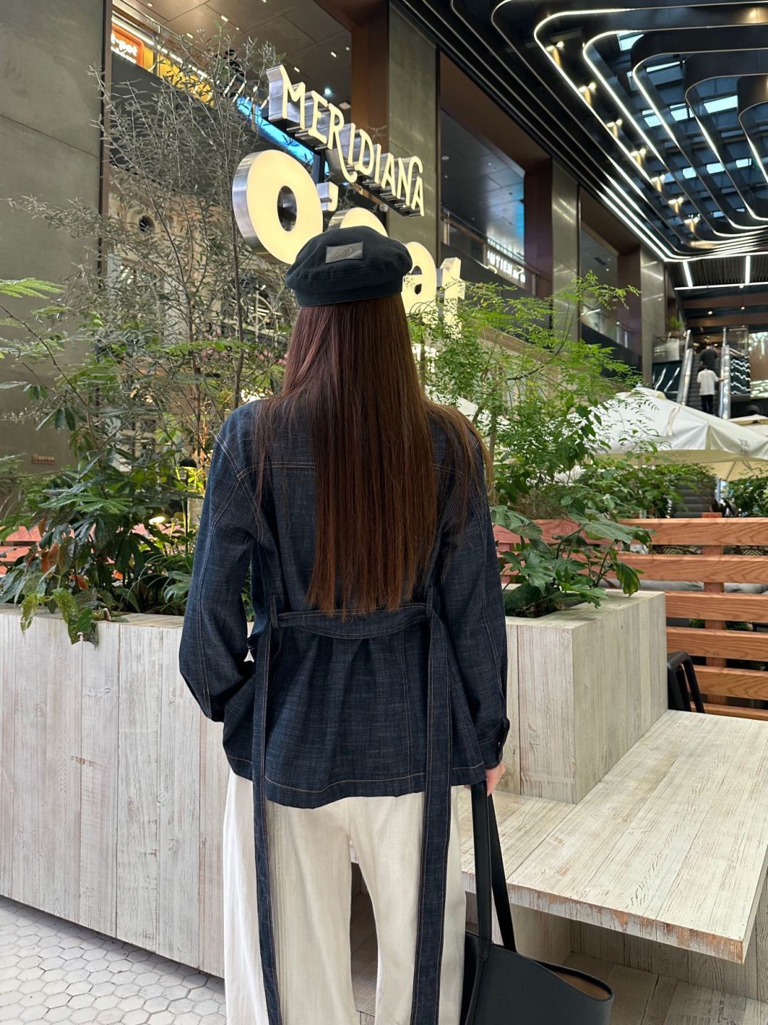 Pra 26fw belted denim jacket
