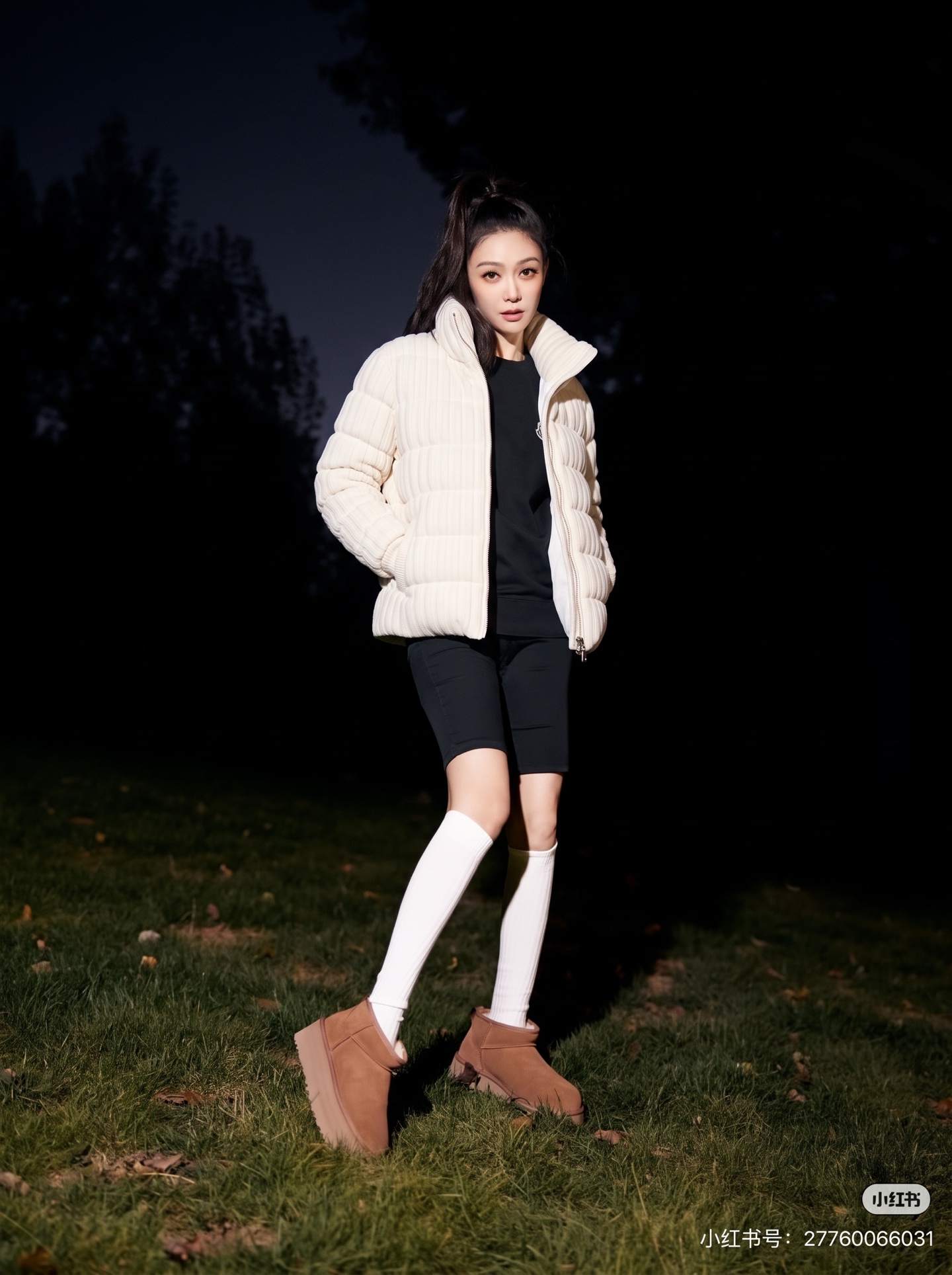 Monc 26fw knit down jacket