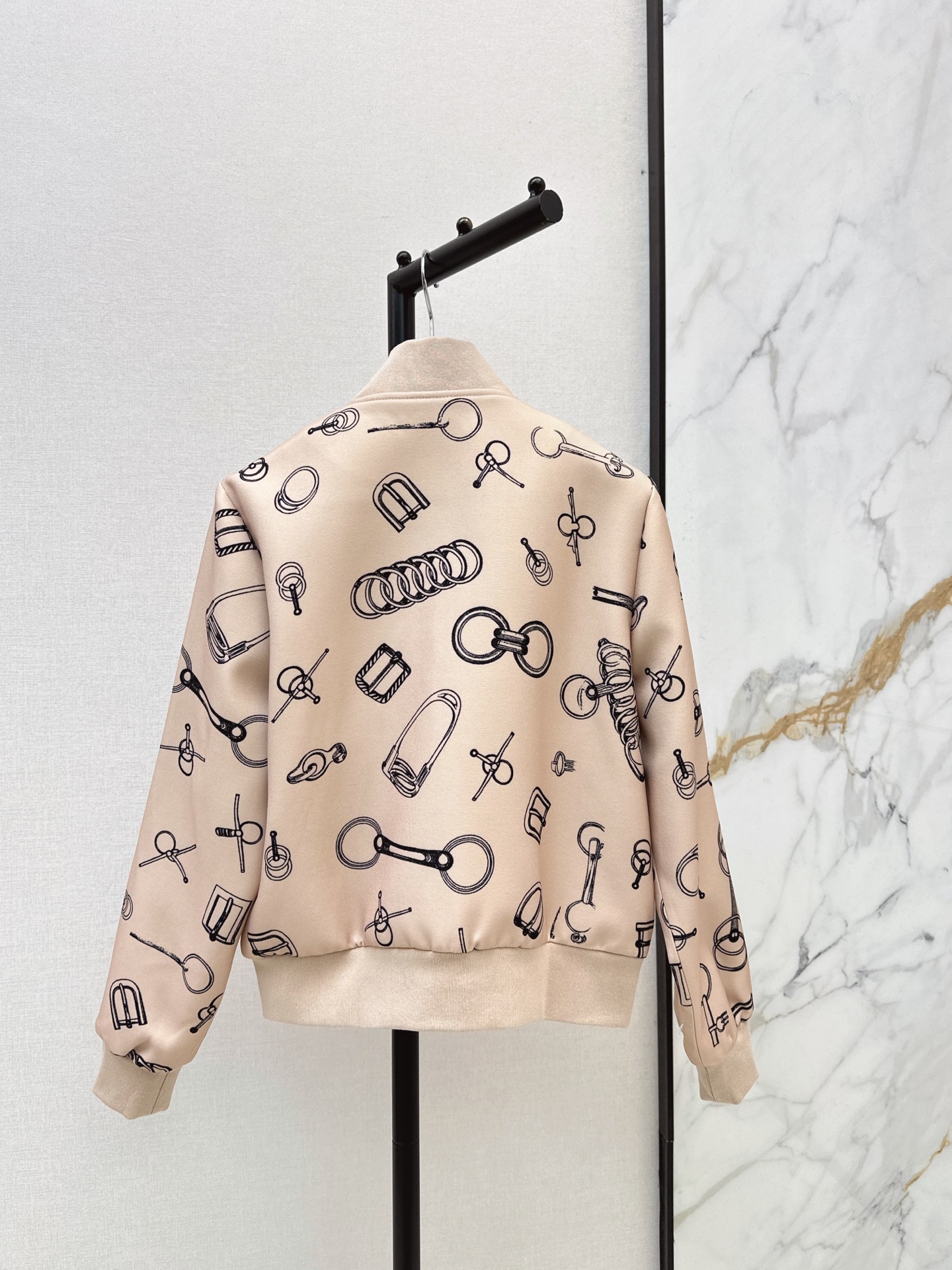 Her 26fw print zipper jacket
