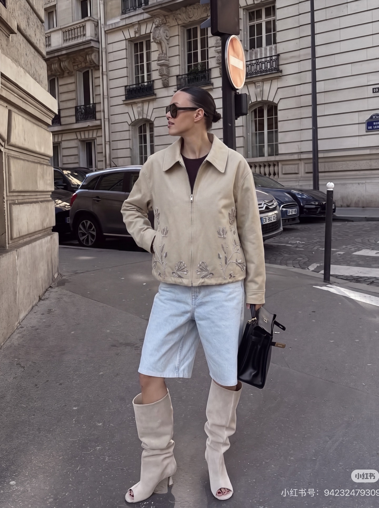 Miu 26fw beading cropped trench coats