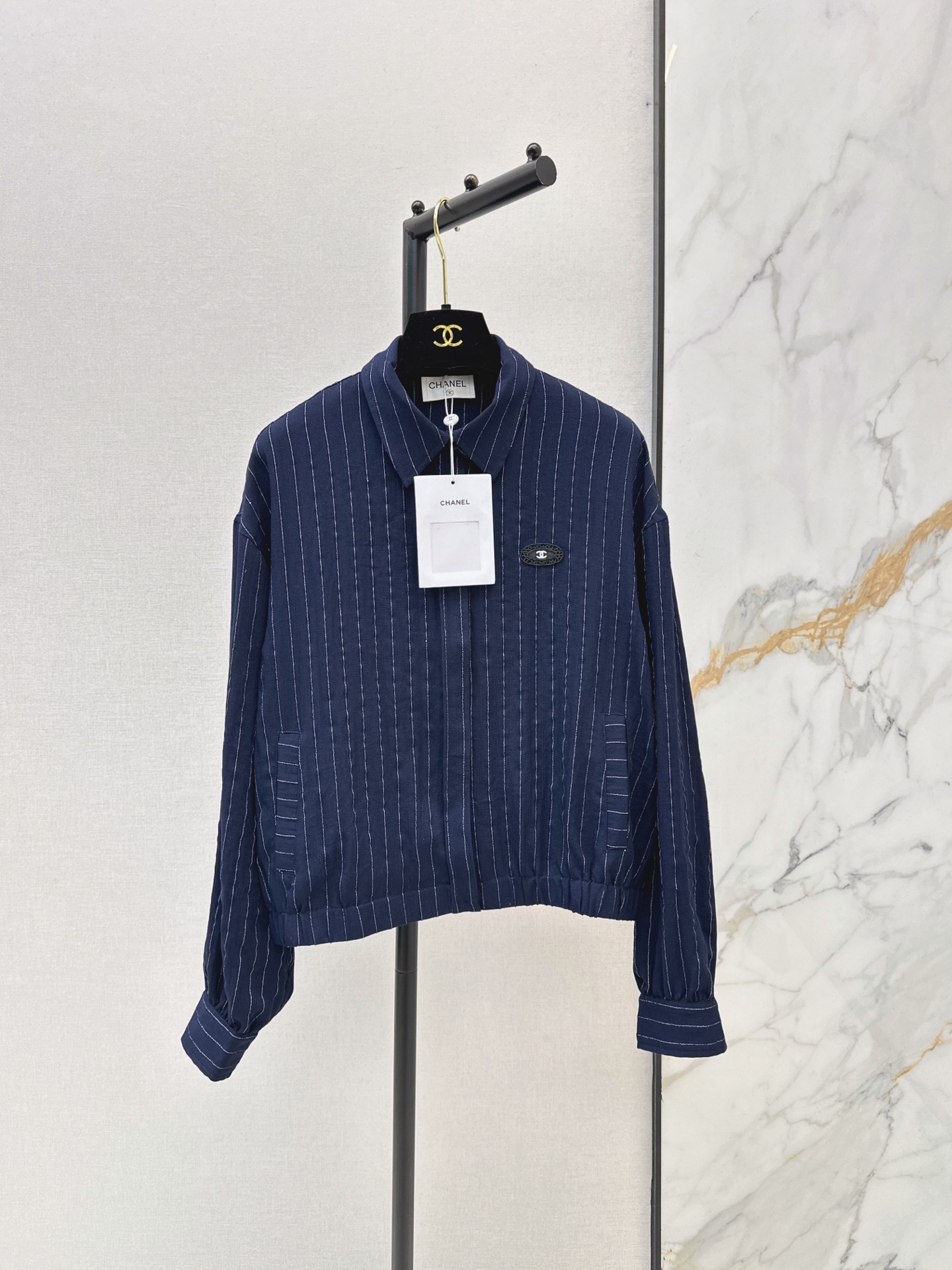 Chan 26fw stripe shirt jacket
