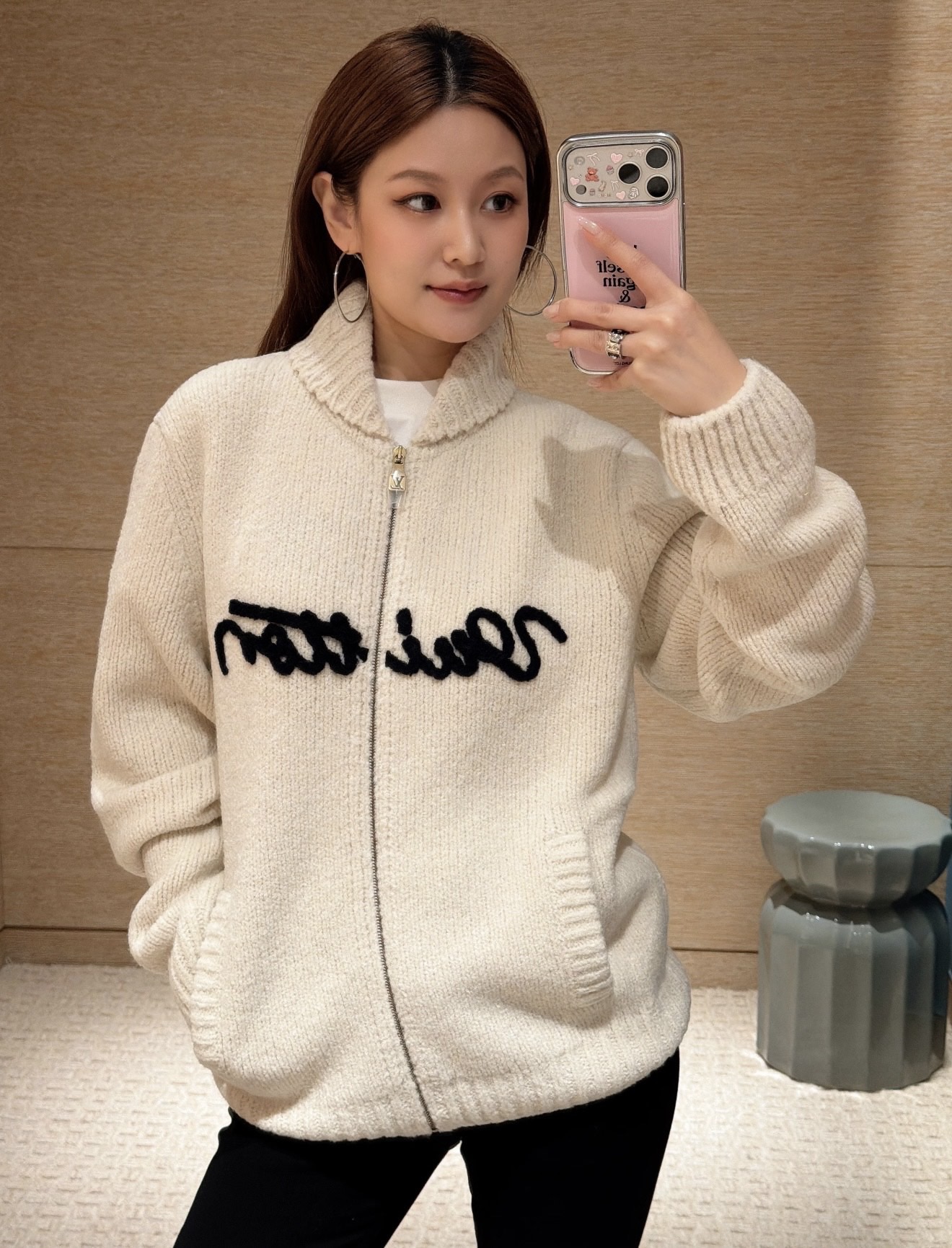 Loui 26fw zipper cardigan