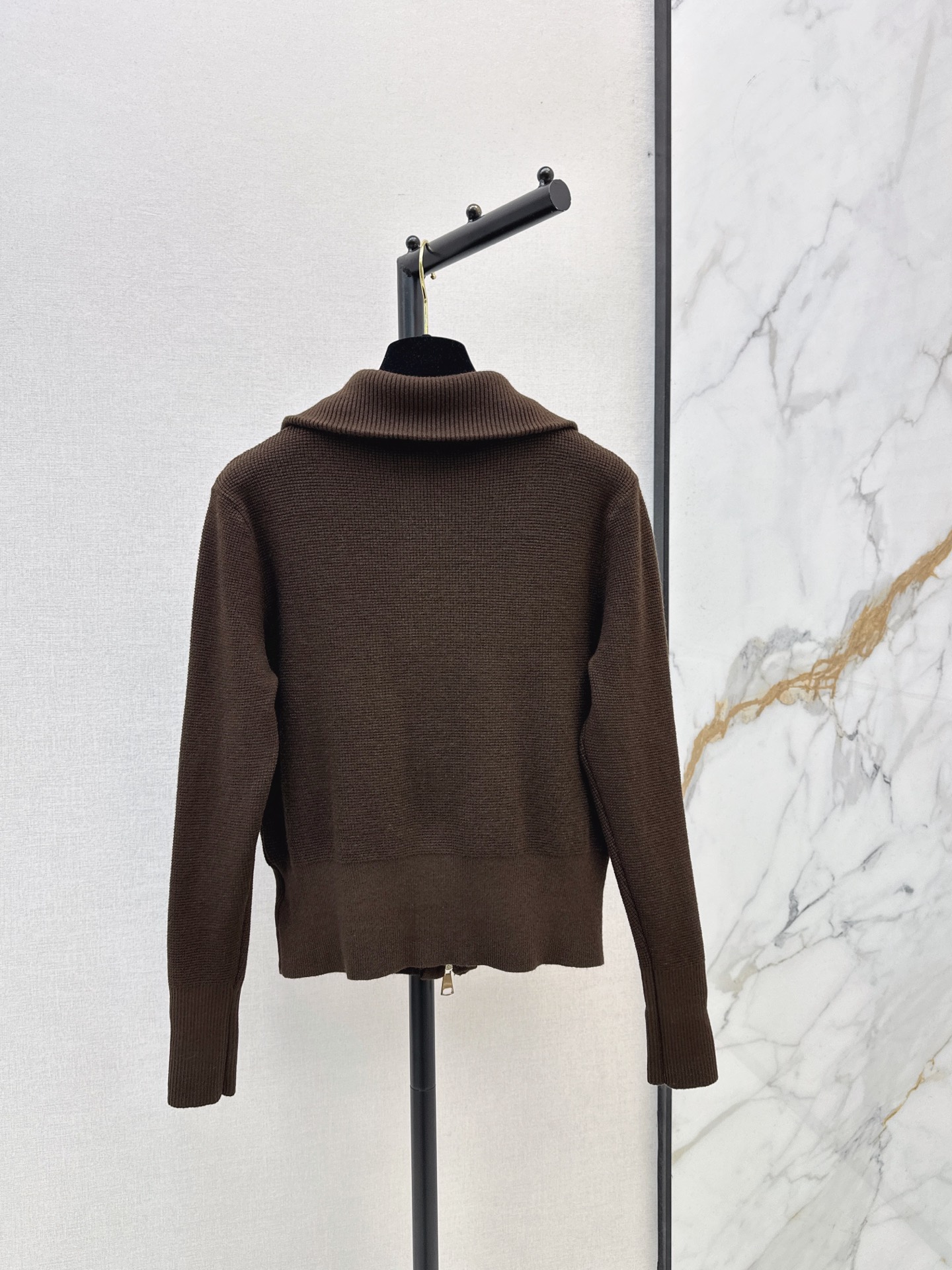 Chan 26fw zip-up knit cardigan