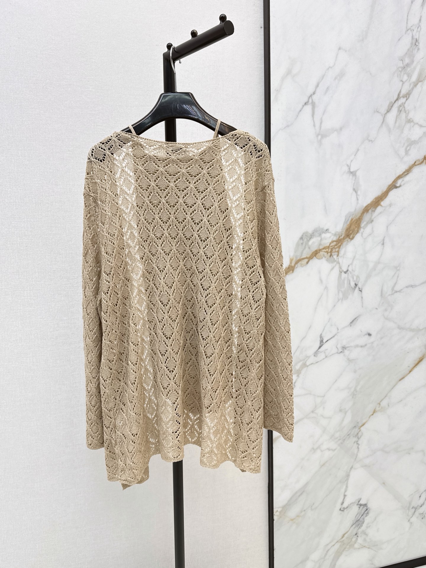 Sain 26fw hollow knit cardigan vest sets