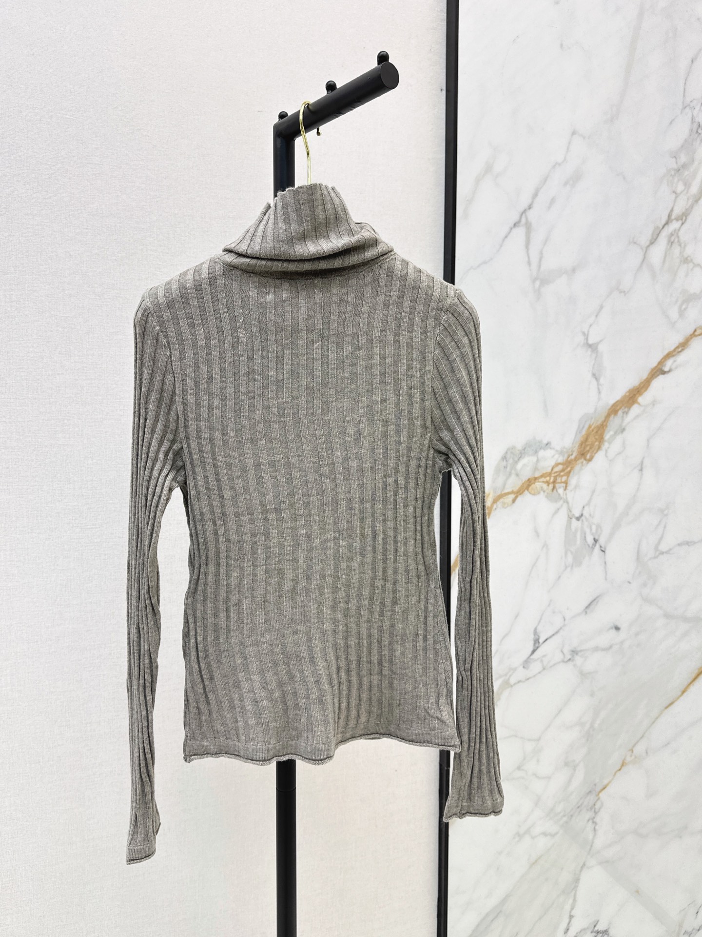 Chan 26fw slim-fit stand collar knitwear