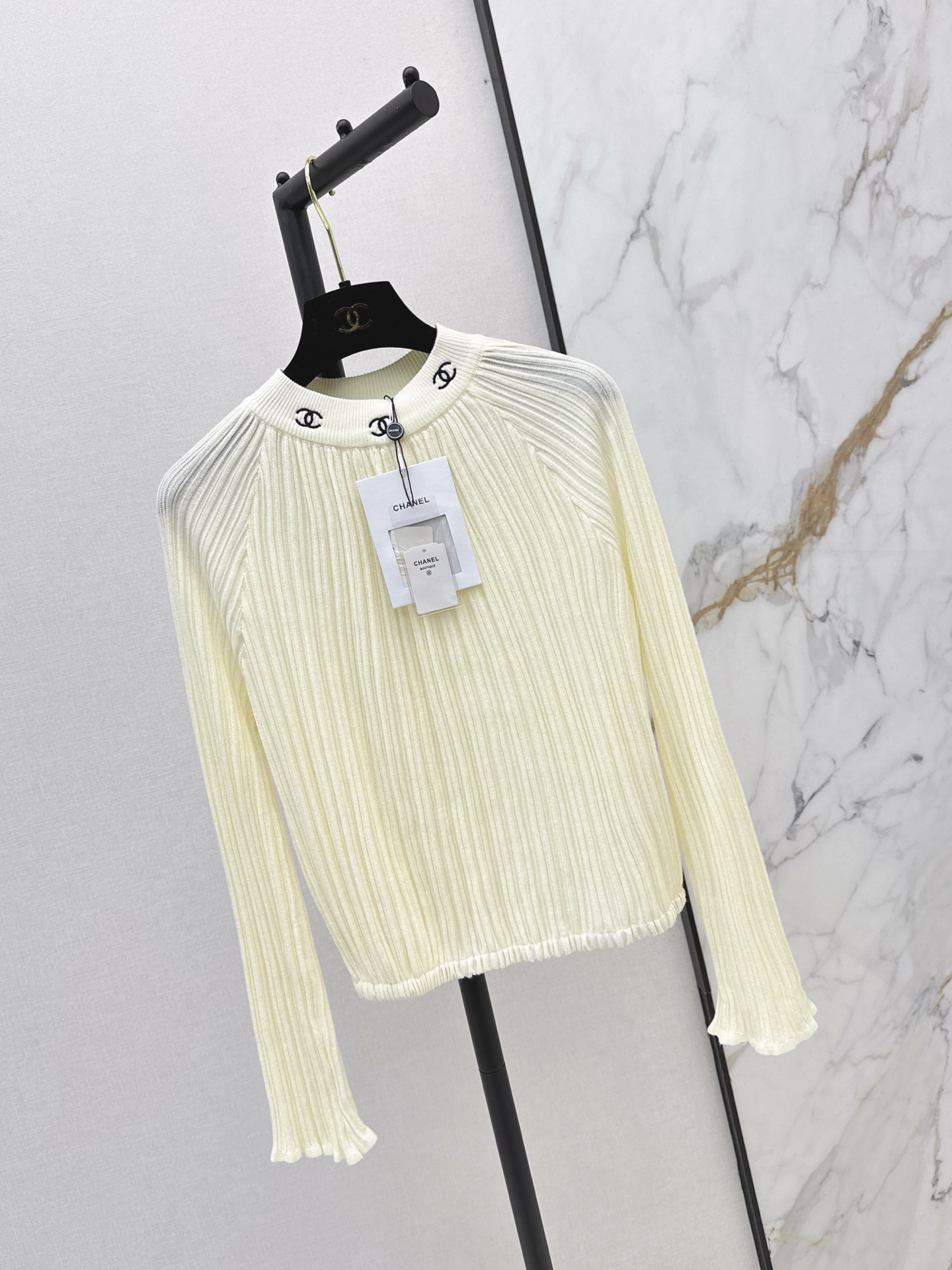 Chan 26fw ribble knit sweater