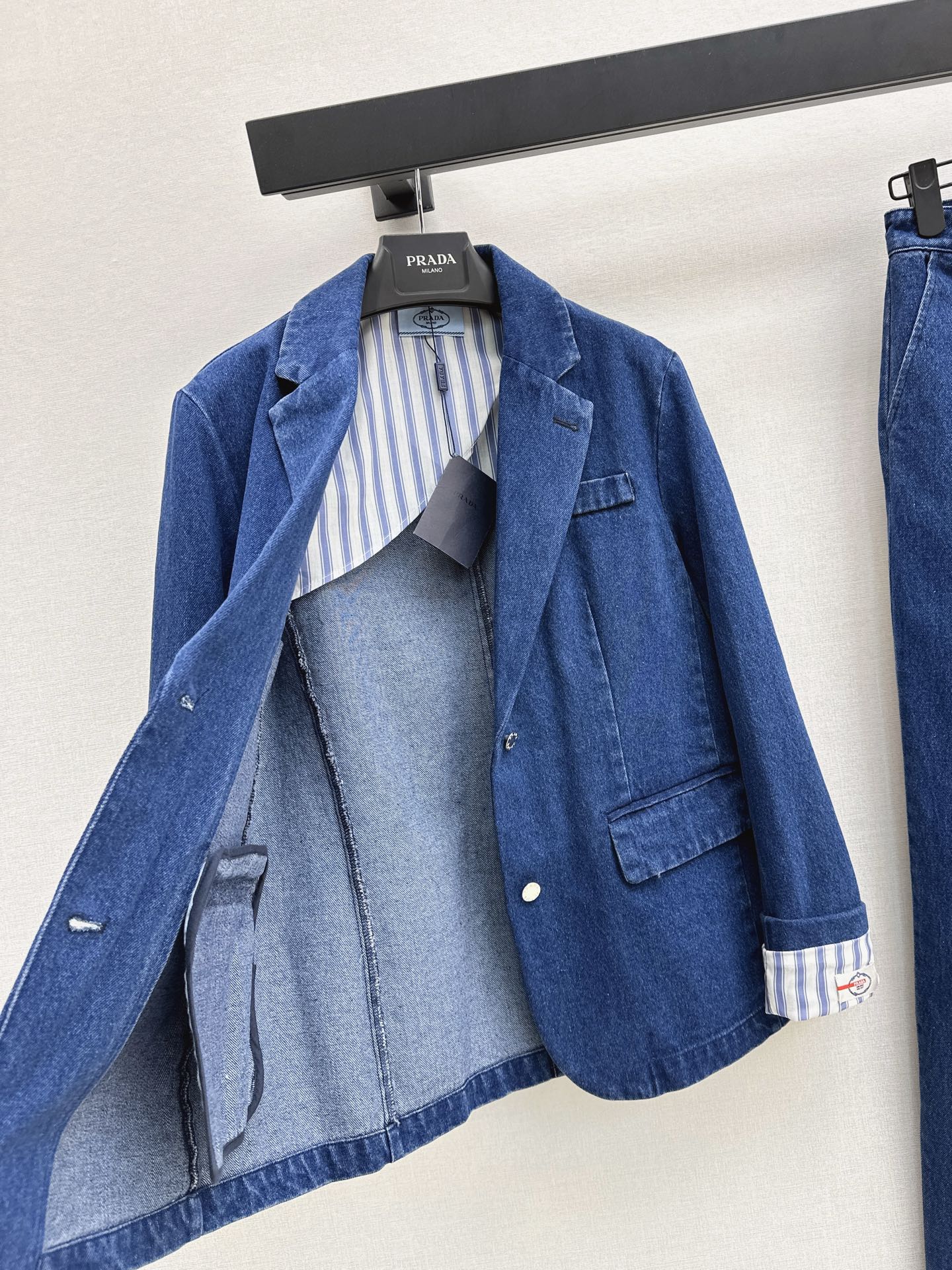 Pra 26fw denim blazer