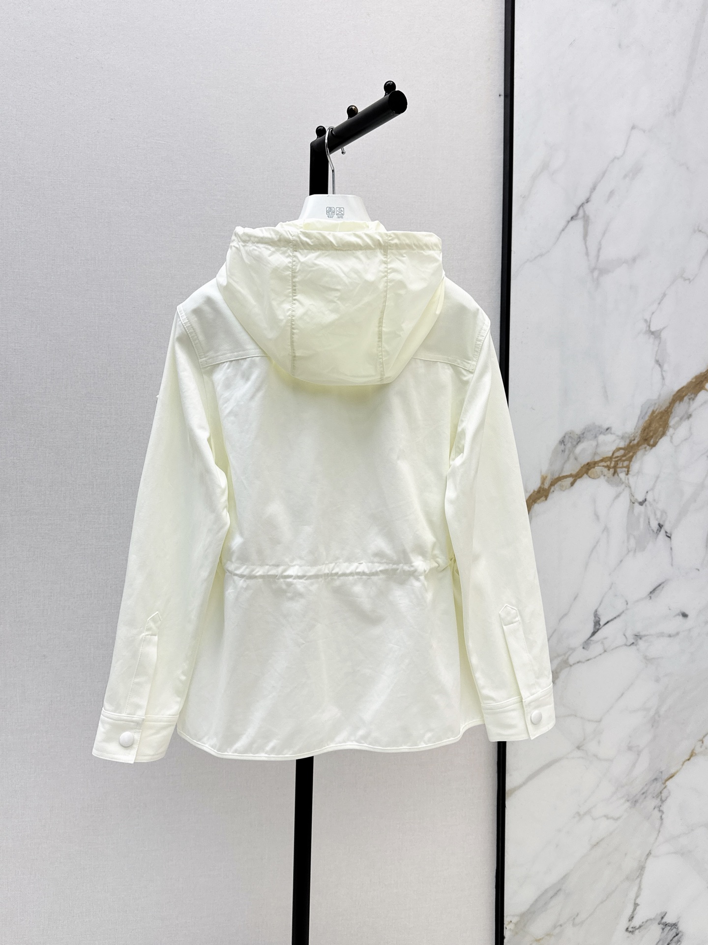 Monc 26fw drawstring hooded trench coats