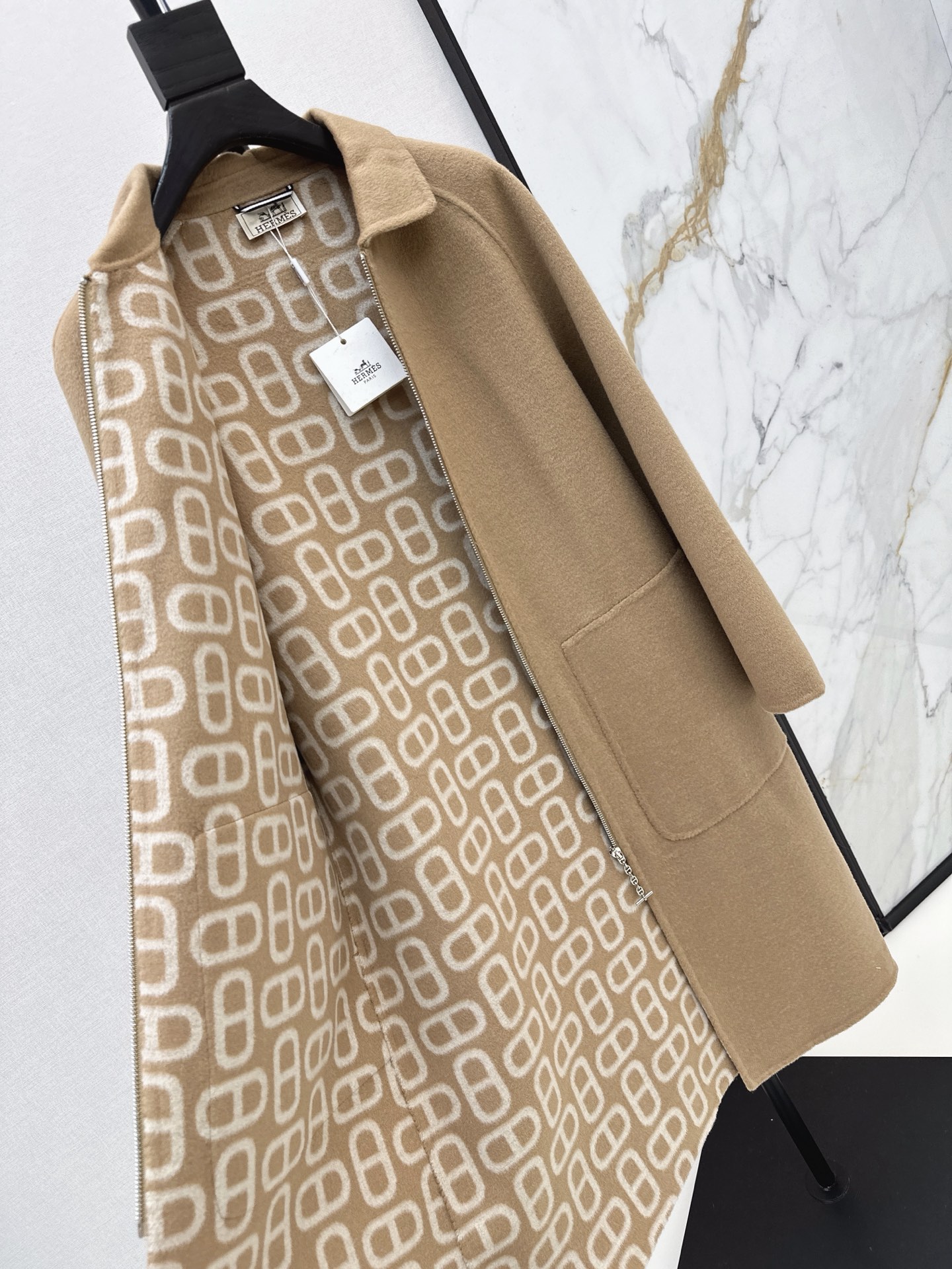 Her 26fw cashmere zip-up overcoats