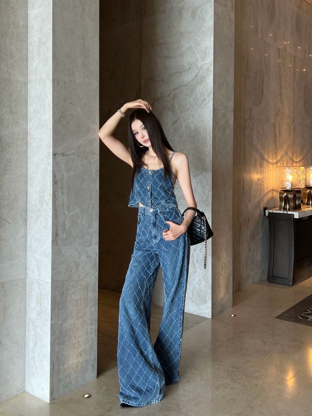 Chan 26fw denim camisole