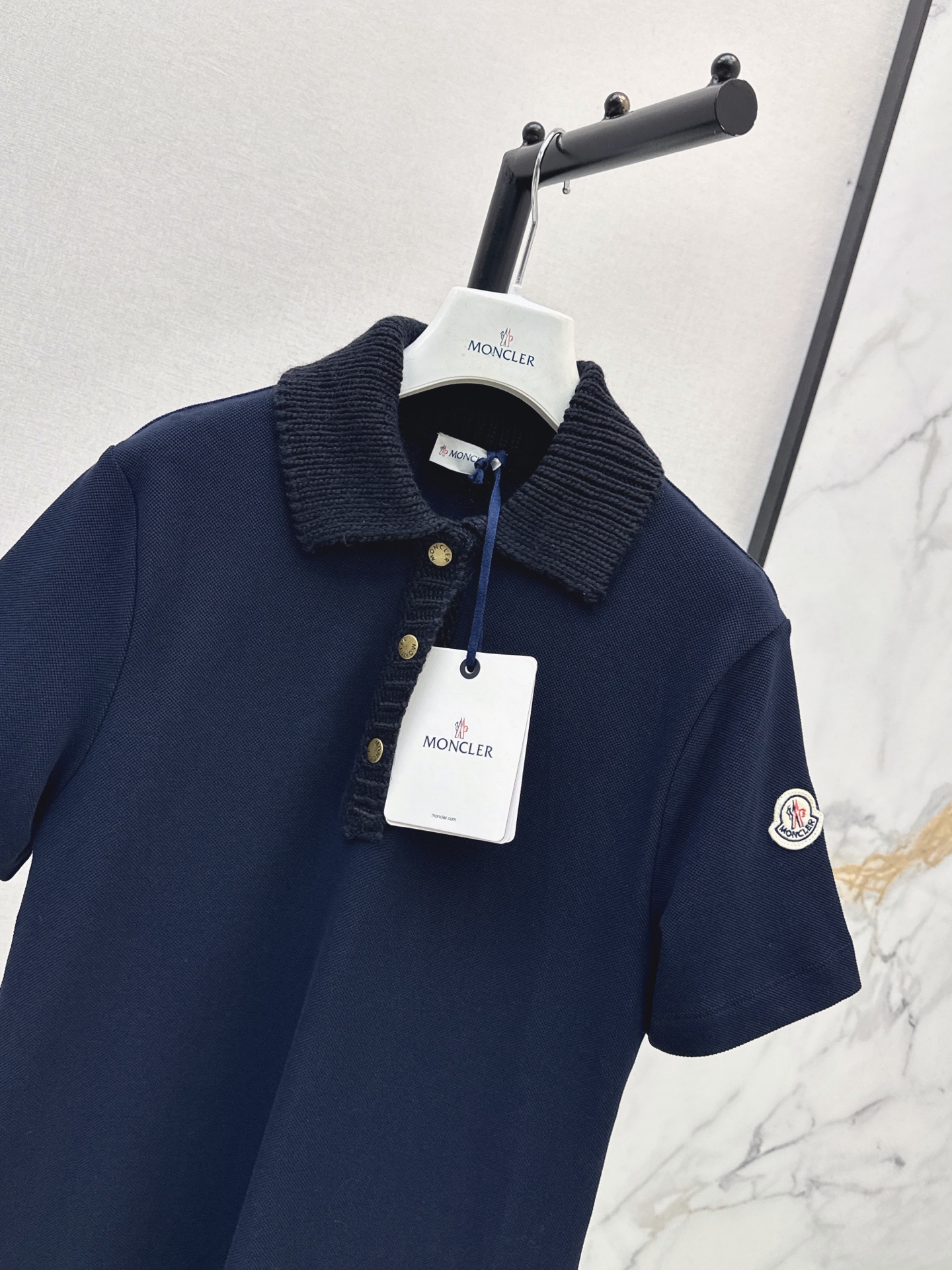 Monc 26ss knit contract polo dress