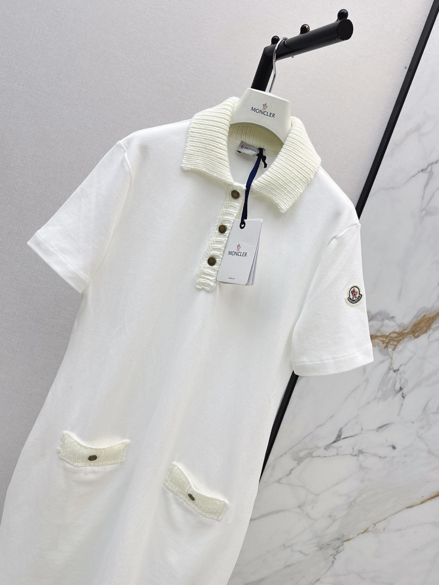 Monc 26ss knit contract polo dress
