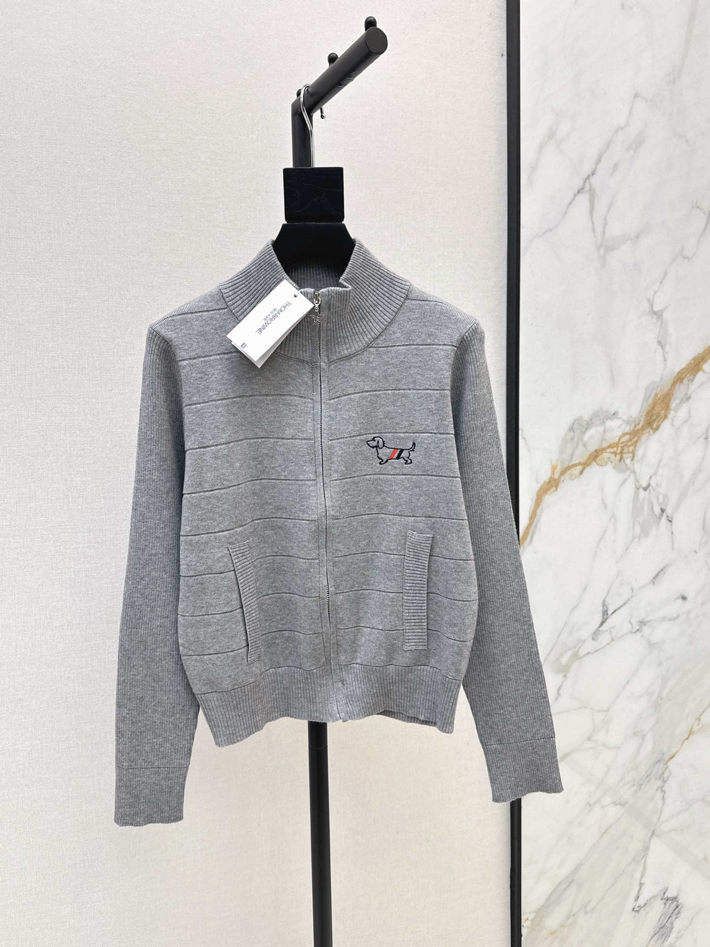 Thom 26fw embroidery knit cardigan