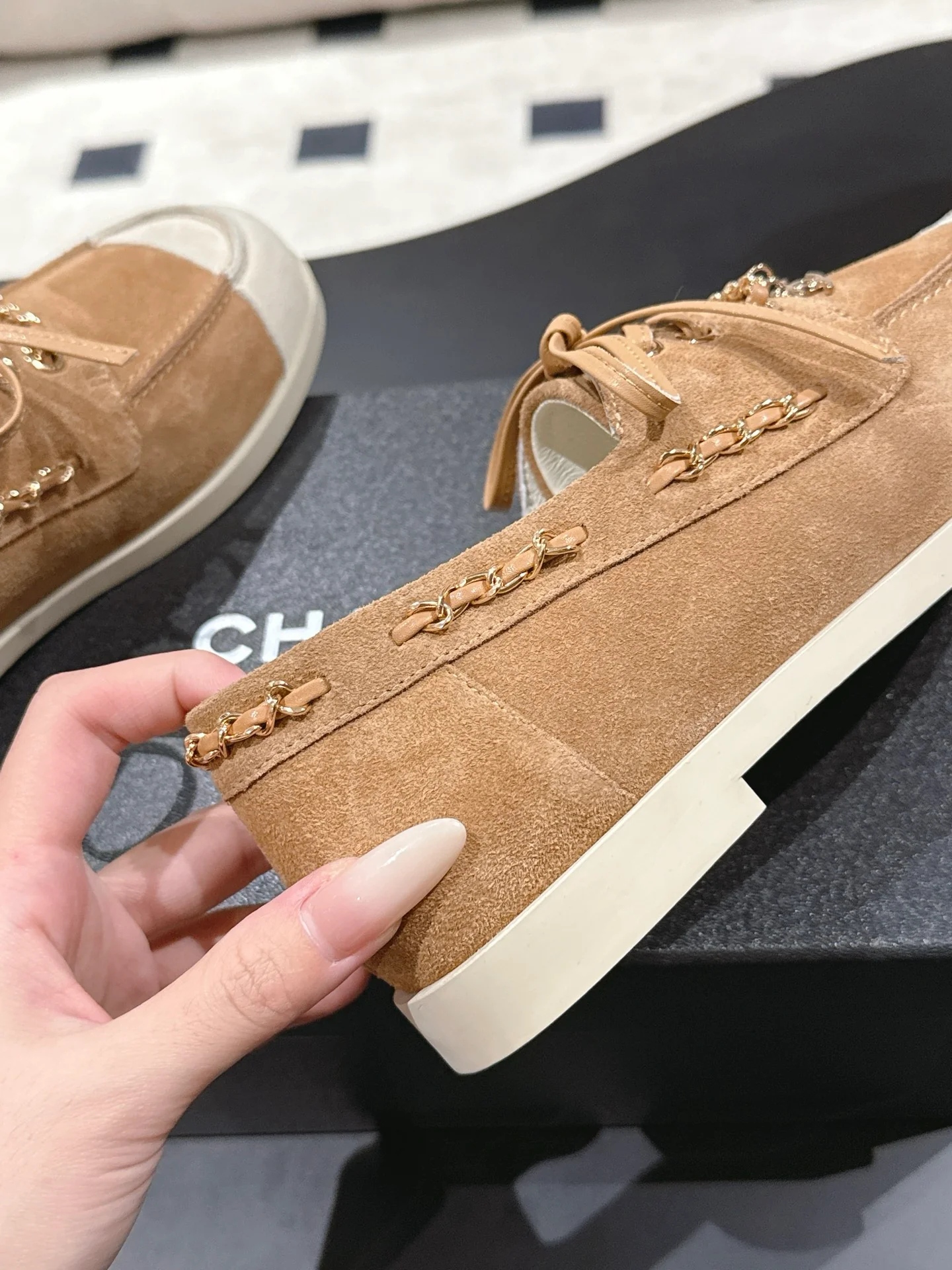 Chan 25fw suede loafers