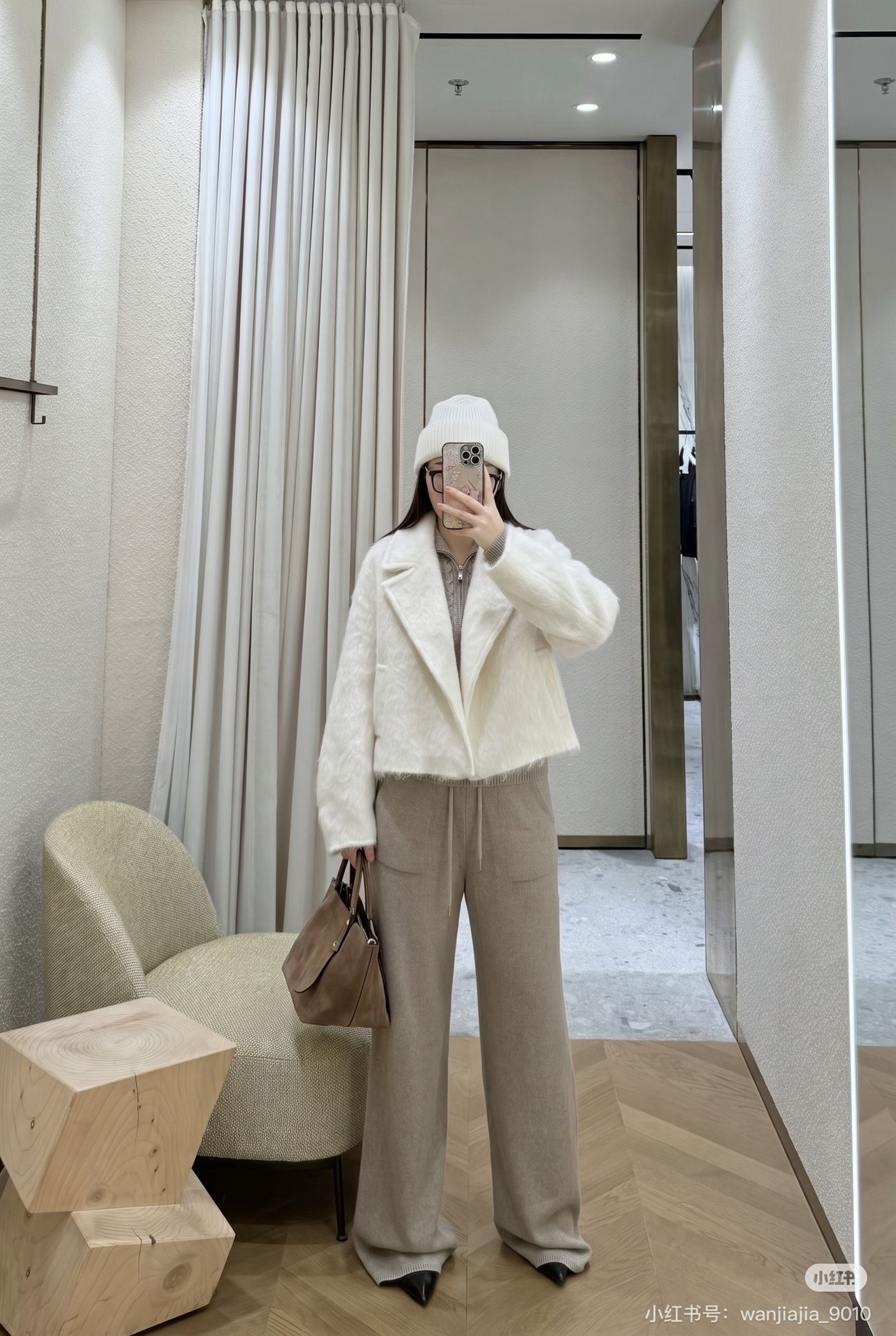 Max 26fw cropped woolen jacket