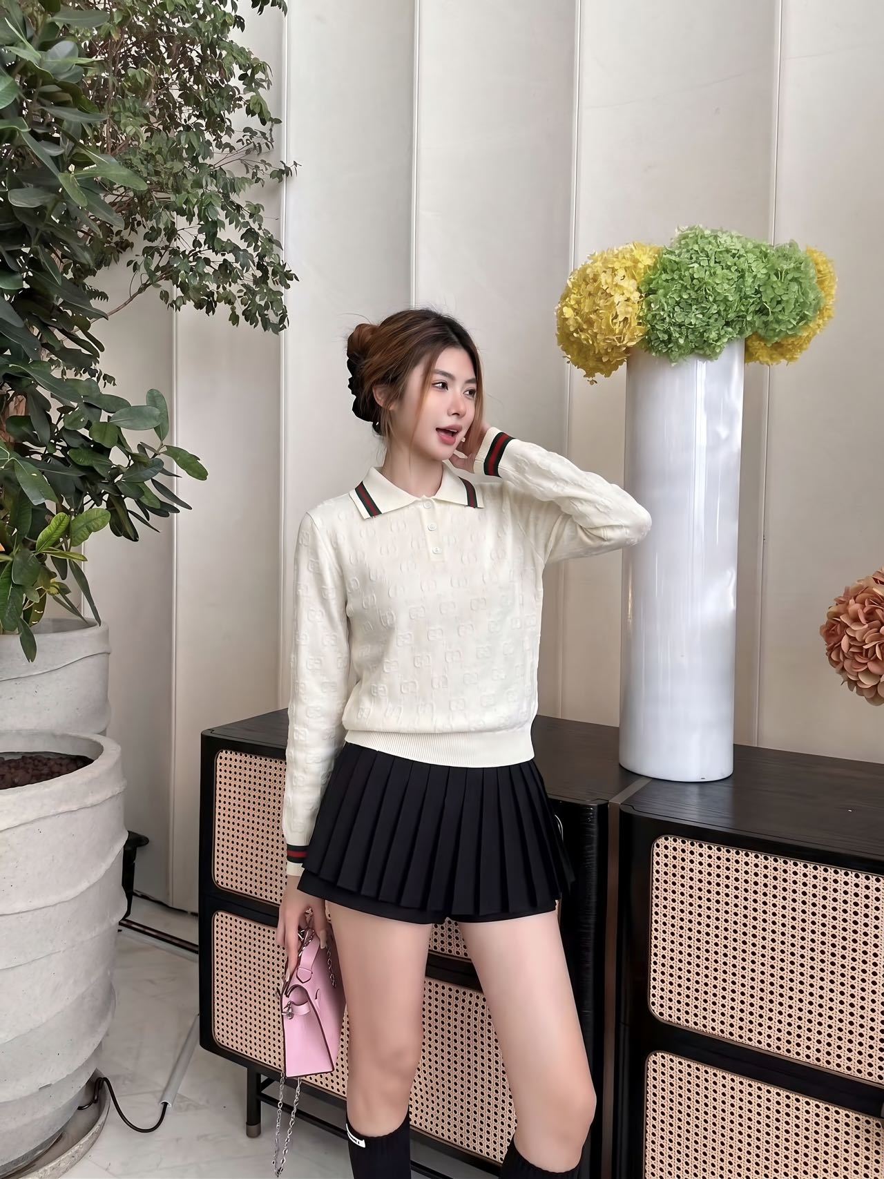 Guc 26fw jacquard sweater