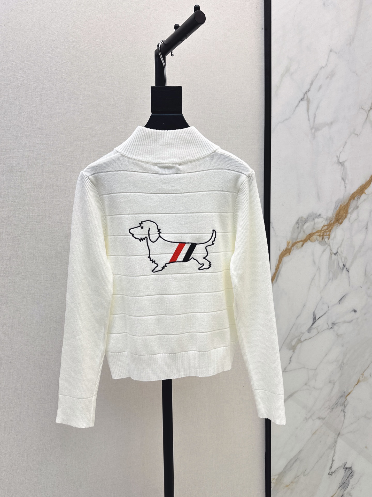 Thom 26fw embroidery knit cardigan
