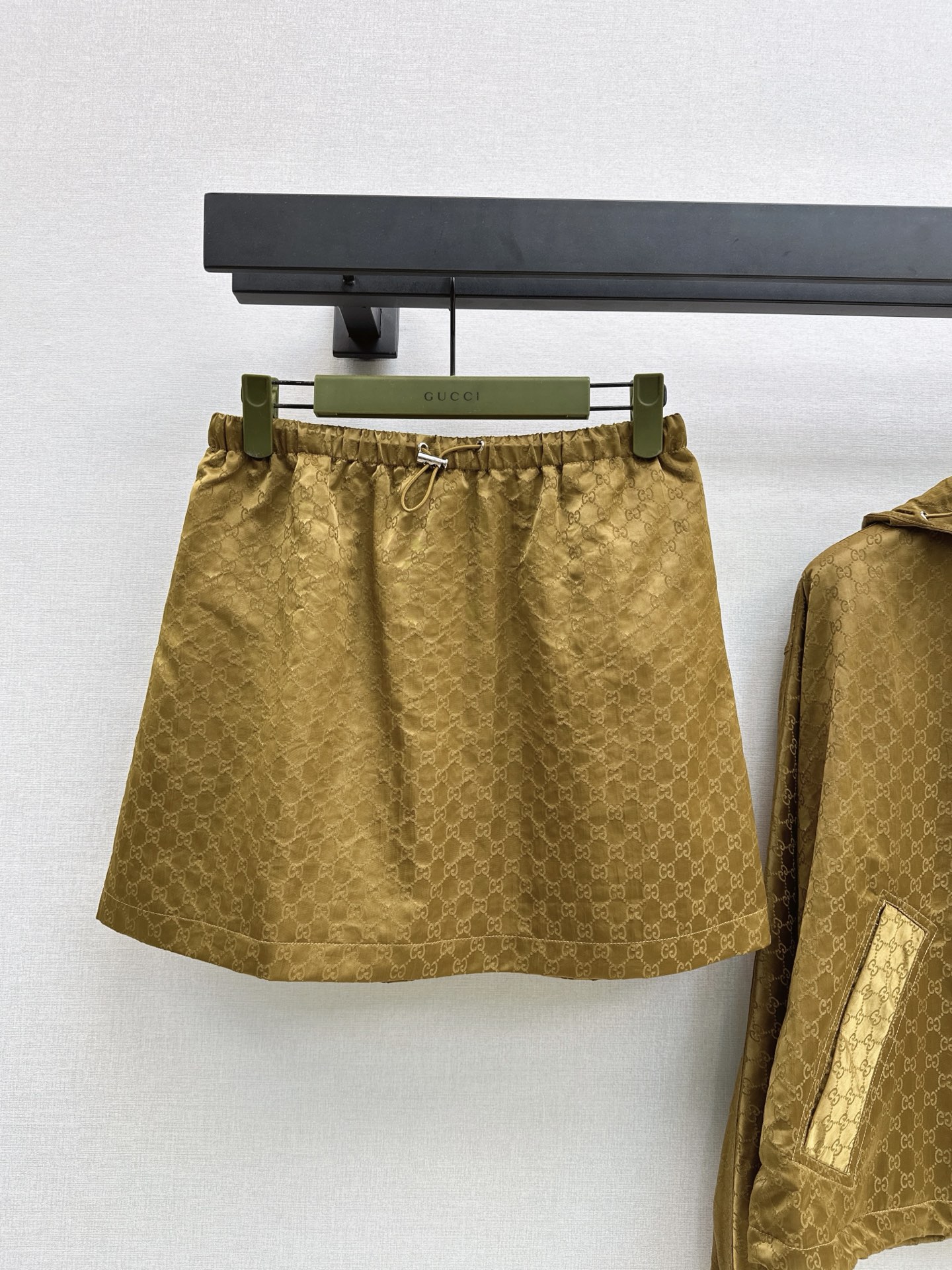 Guc 26fw jacquard hooded jacket skirt sets