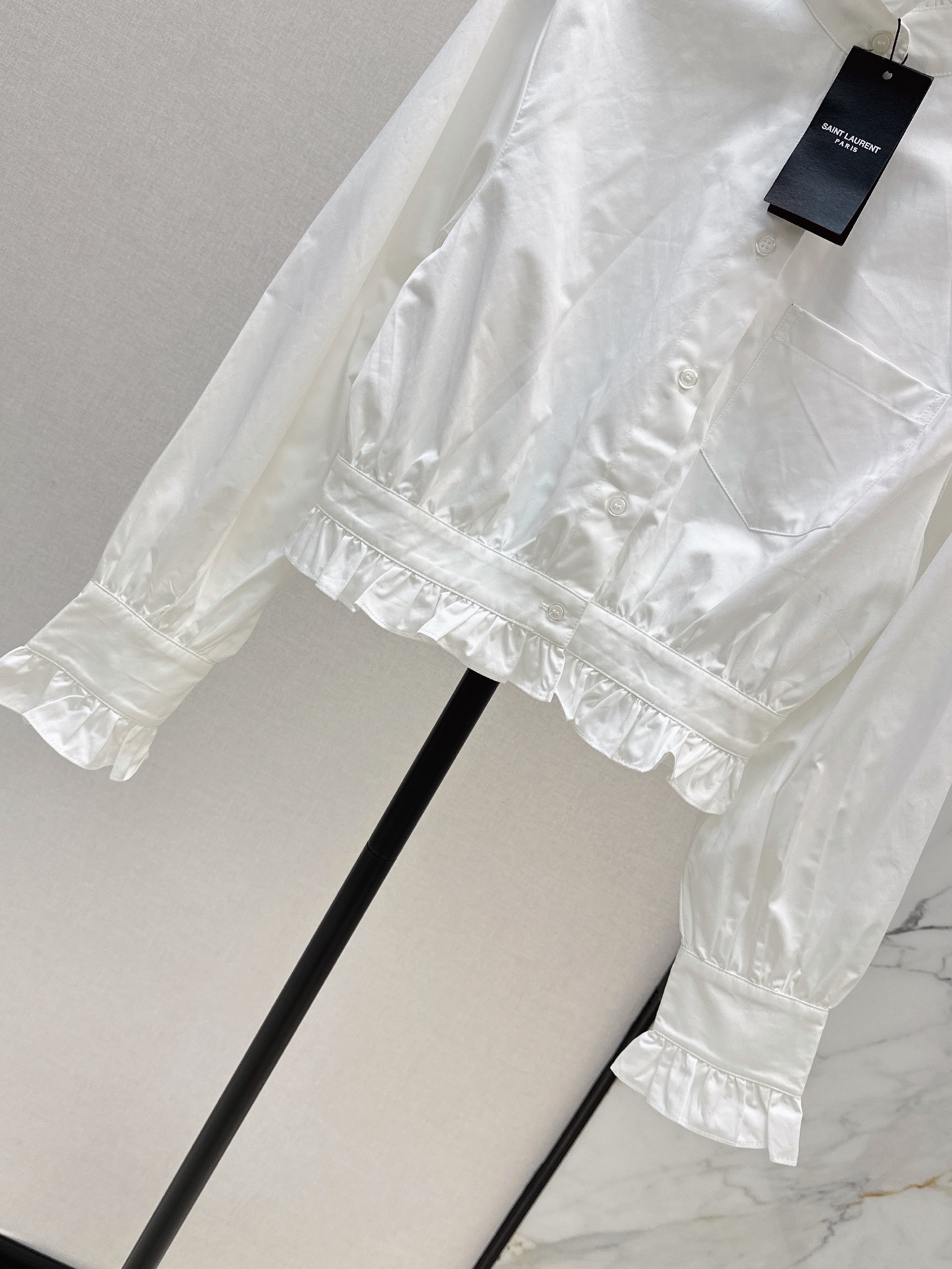 Sain 26fw ruffle shirt